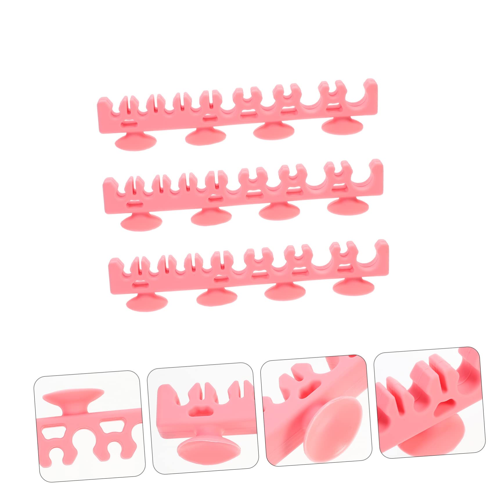 3pcs Makeup Brush Drying Rack - Silicone Cosmetic Brush Organizer & Holder Tower for Fast Drying | Perfect for Home Vanity, Salon, Travel Makeup Kit Storage