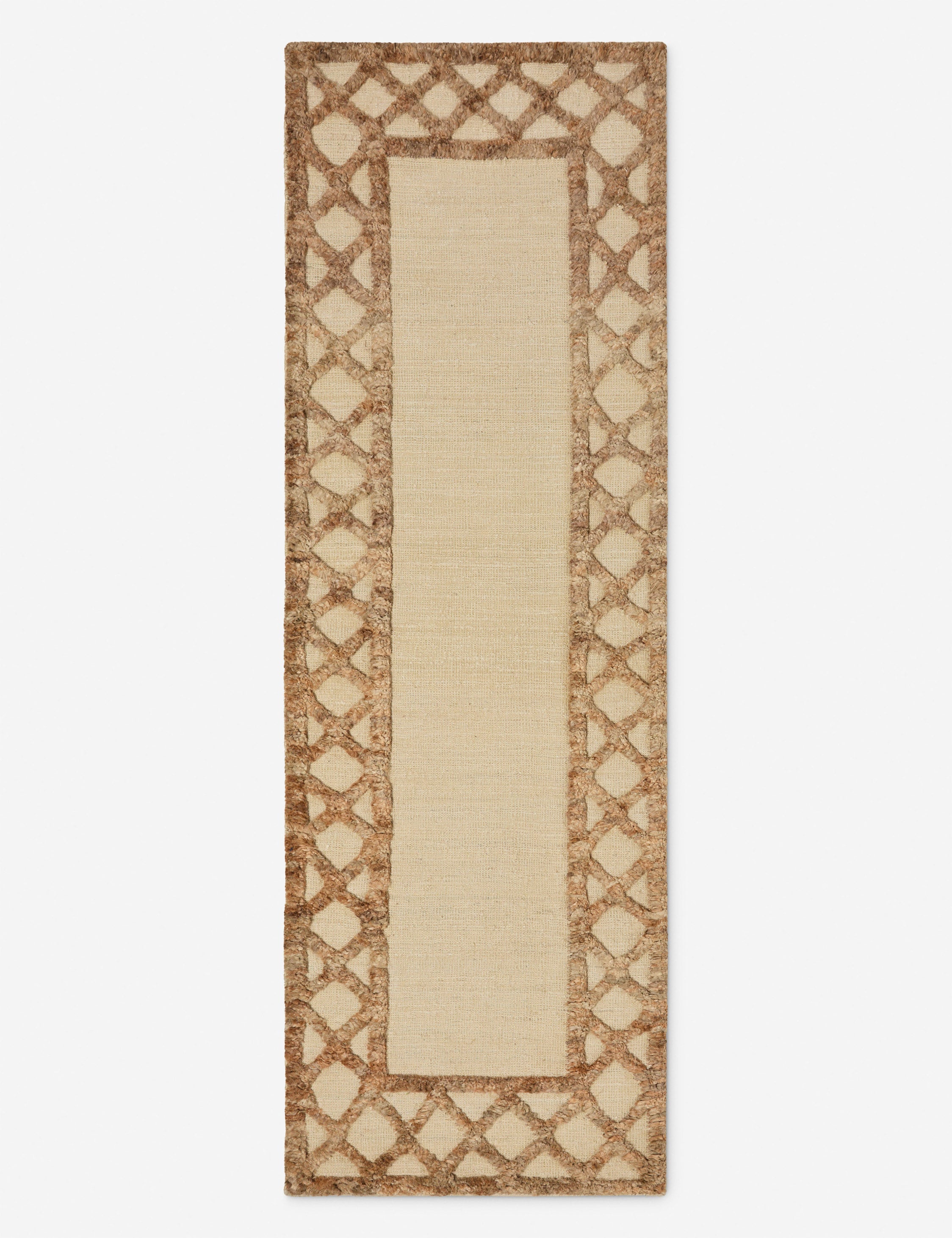 Jake Arnold Clairmont Hand Woven Natural Ivory Jute Rug Swatch 12x12 - Boho Chic Home Decor for Living Room, Bedroom & Office