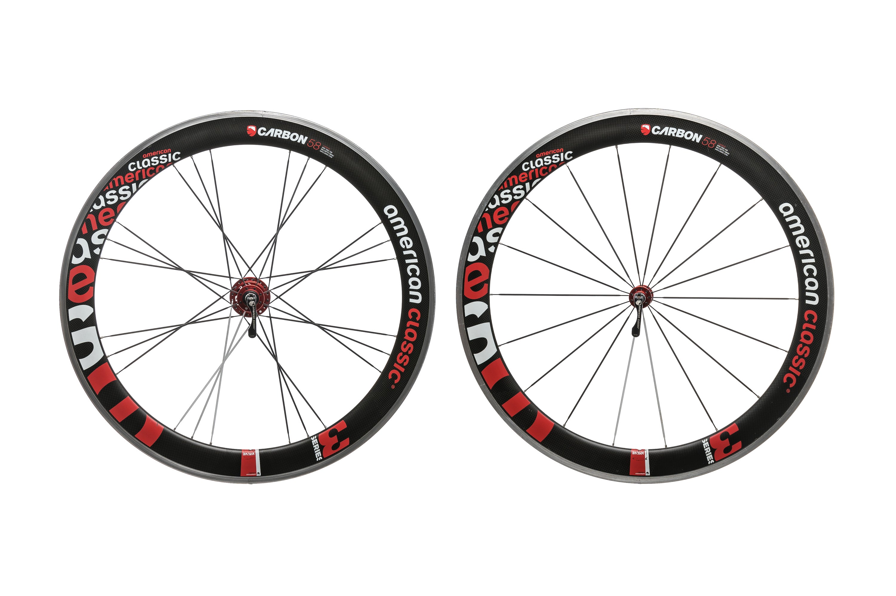 American Classic 58 Carbon/Alloy Clincher 700c Wheelset - Lightweight Road Bike Wheels for Racing & Performance Cycling | Perfect for Road Racing, Triathlons & Training