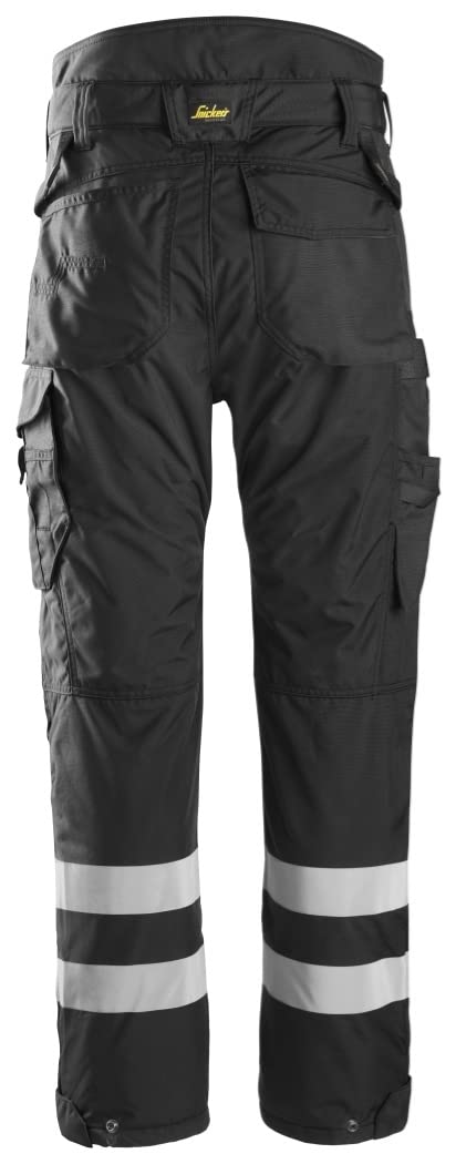 AllroundWork Insulated Work Pants for Men - Thermal Winter Workwear (Black, Large) - Durable & Comfortable for Construction, Outdoor Jobs & Cold Weather Activities
