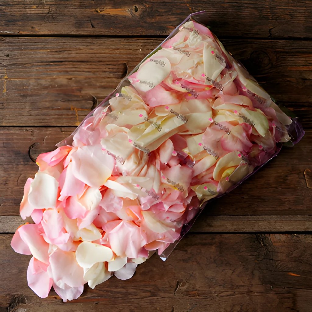 Blush Fresh Rose Petals - Natural Dried Roses for Bath, Wedding Decor & DIY Crafts | Premium Floral Arrangement & Romantic Gift Idea