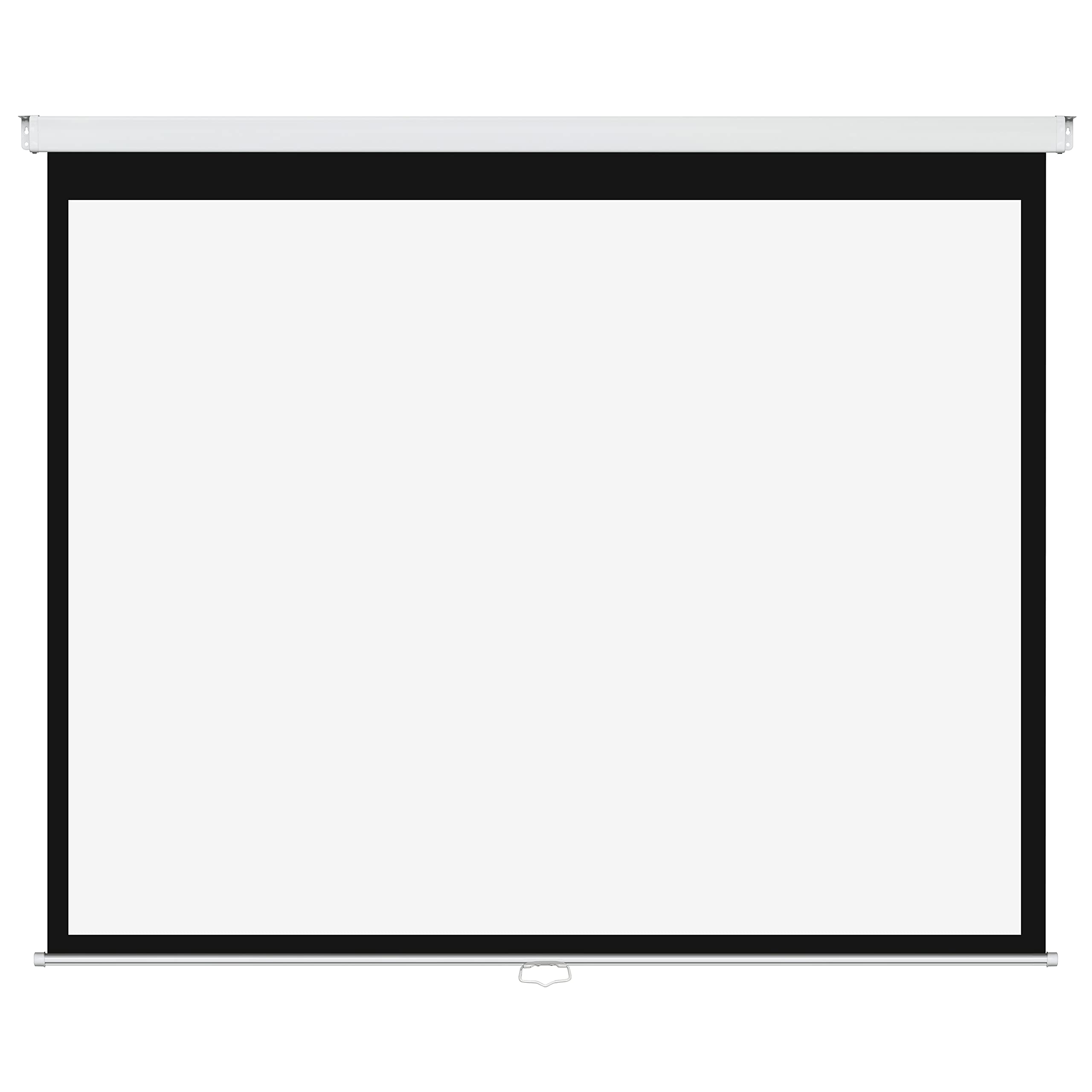ProHT 84-Inch Manual Pull Down Projector Screen - 16:9 Aspect Ratio Matte White Projection Screen for Home Theater, Presentations & Movies | Perfect for HDTV, Sports, Office Meetings & Classroom Use