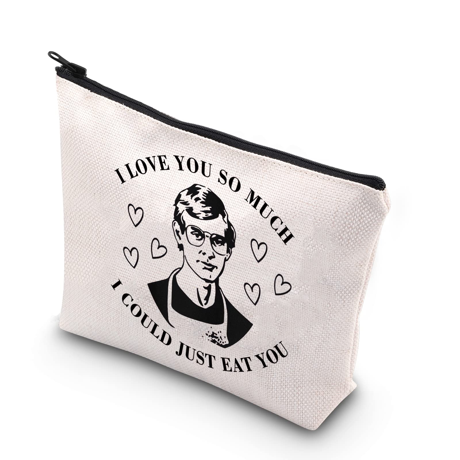 TSOTMO Horror Movie Gift - Serial Killer Inspired Makeup Bag - Jeffrey Dahmer Themed True Crime Lover Gift - Perfect for Halloween, Cosplay & Horror Fans