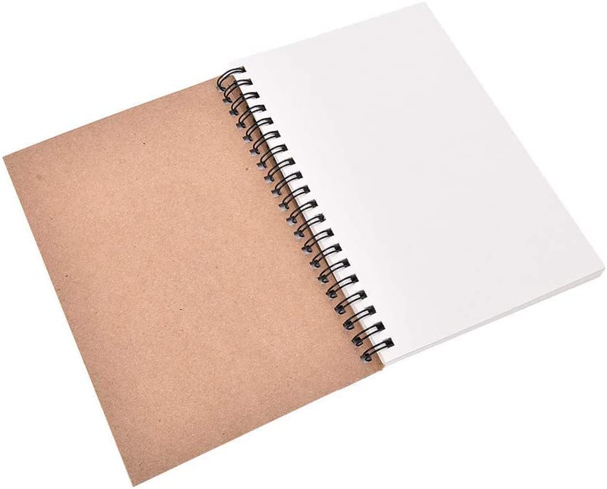 RAYNAG Spiral Bound Sketchbook - 50 Sheets Premium Kraft Paper for Drawing, Doodling & Sketching | Perfect Sketch Pad for Kids, Artists & Students | Ideal for School, Office & Creative Projects