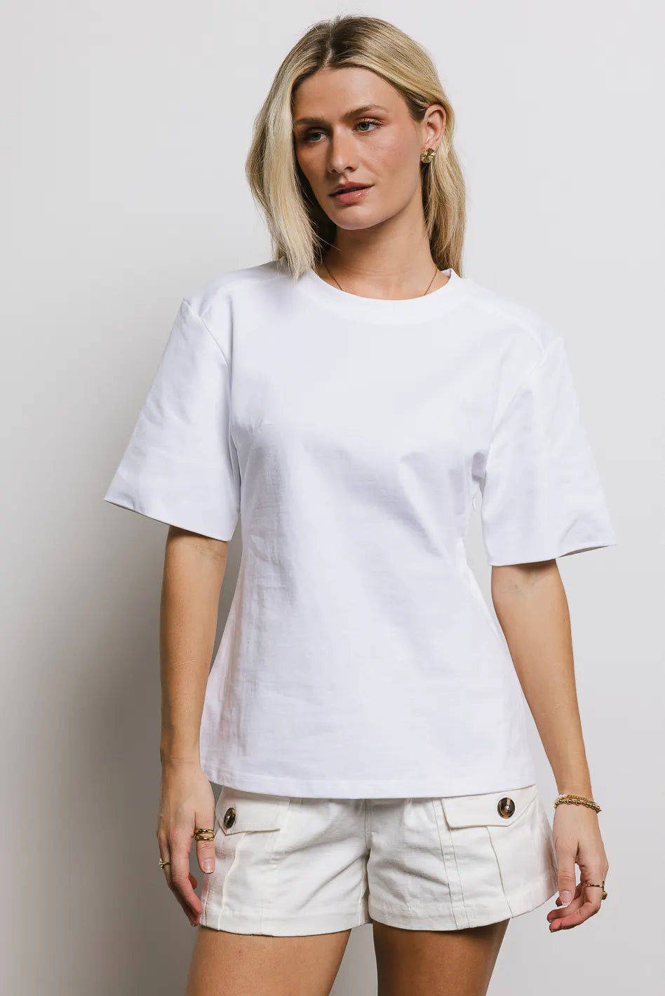 Kyleigh Off White T-Shirt for Women | Soft Cotton Casual Tee | Perfect for Everyday Wear, Outings & Layering