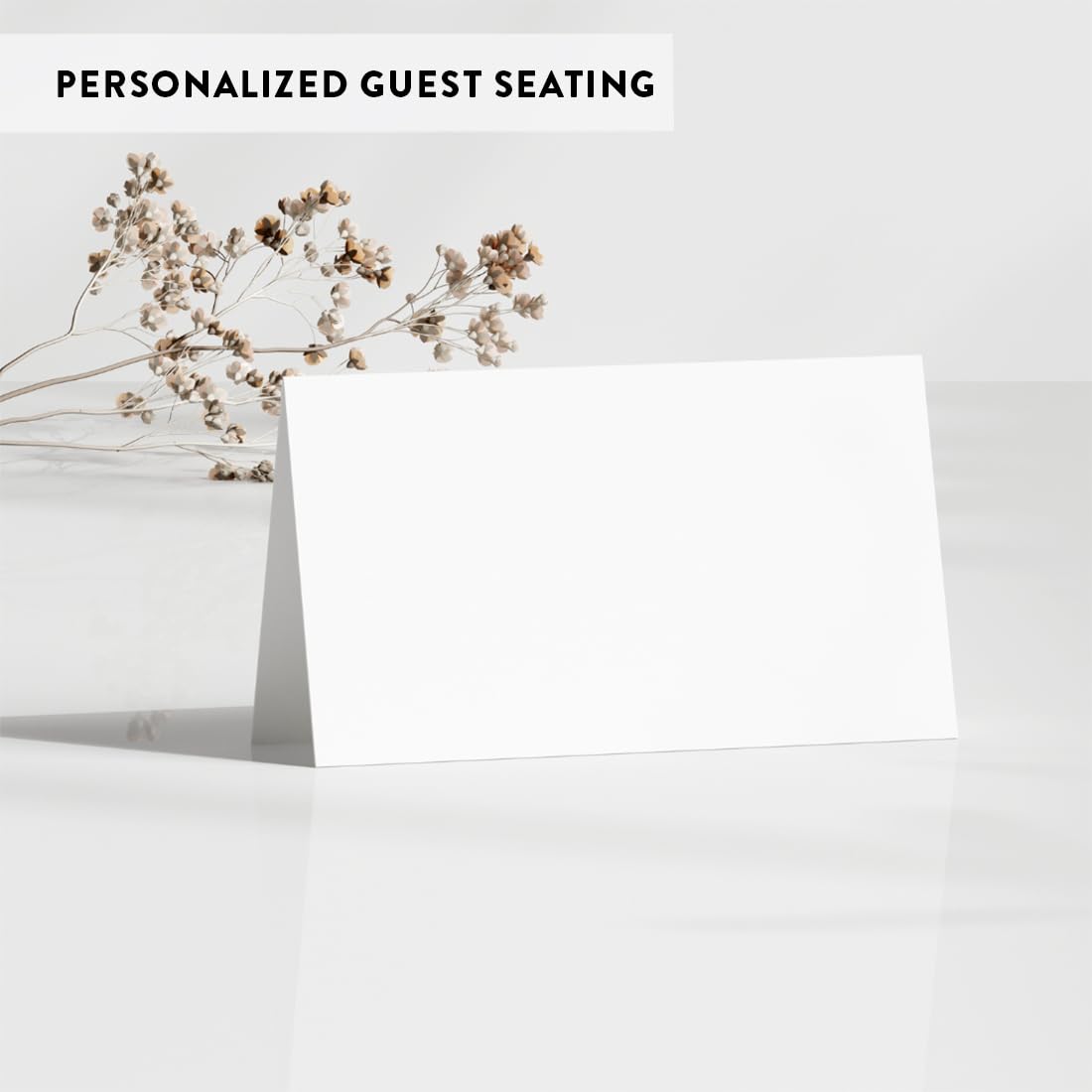Printable Andaz Press Table Tent Place Cards - 20-Pack Blank White Seat Placement Name Cards for Wedding, Bridal Shower, Graduation & Events | Perfect for Table Settings, Food Labels & Party Decorations