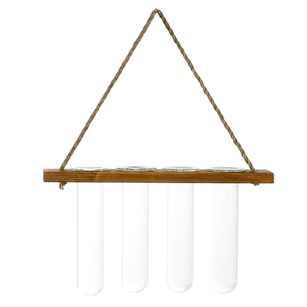 1 Pc Transparent Wall Hanging Vase Rack - Decorative Hydroponic Planter for Flower Arrangement | Home Garden Decor Gift for Indoor Plants, Kitchen, Living Room & Office Spaces