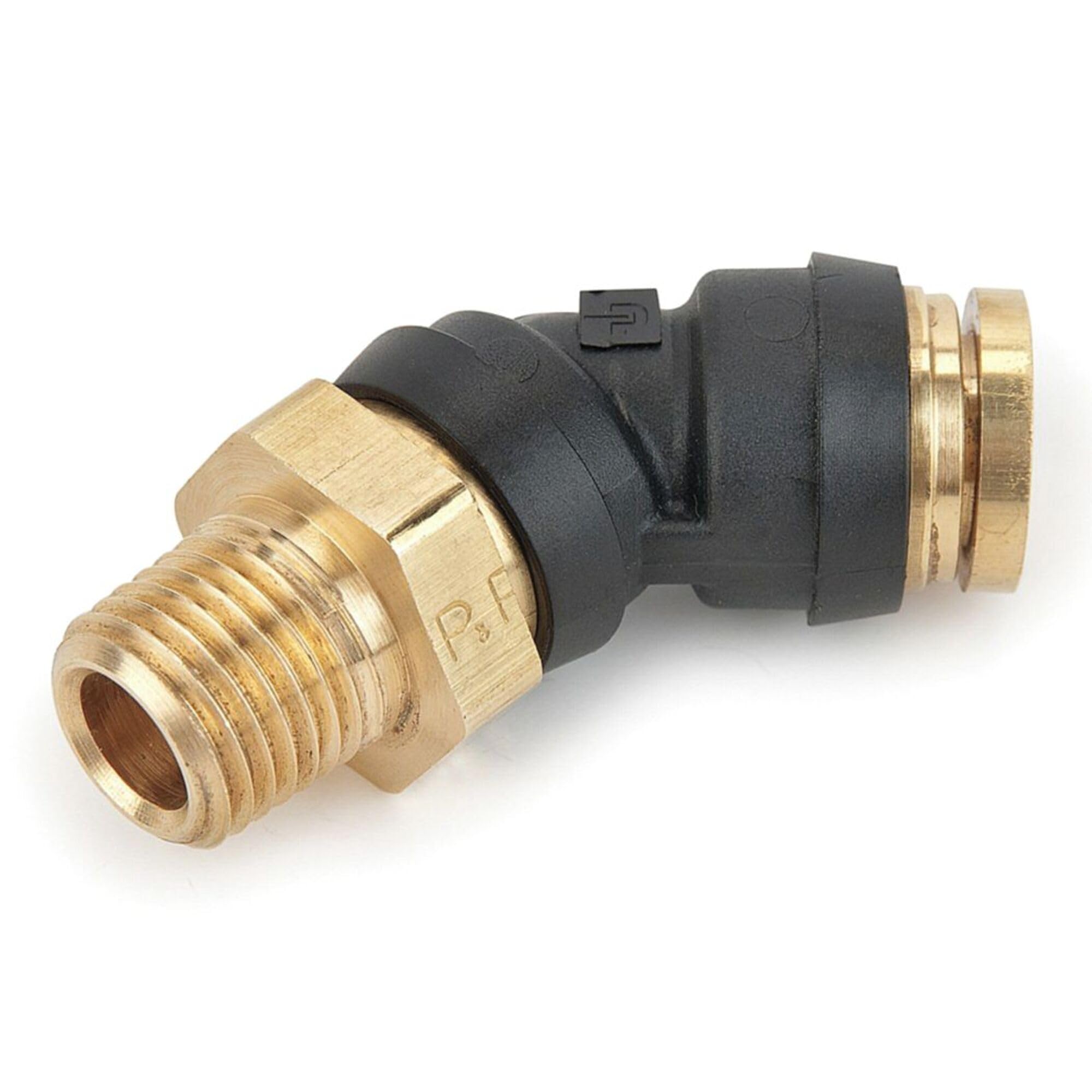 **379PTC-10-8 45° Male Elbow Swivel Push-to-Connect Fitting - 5/8