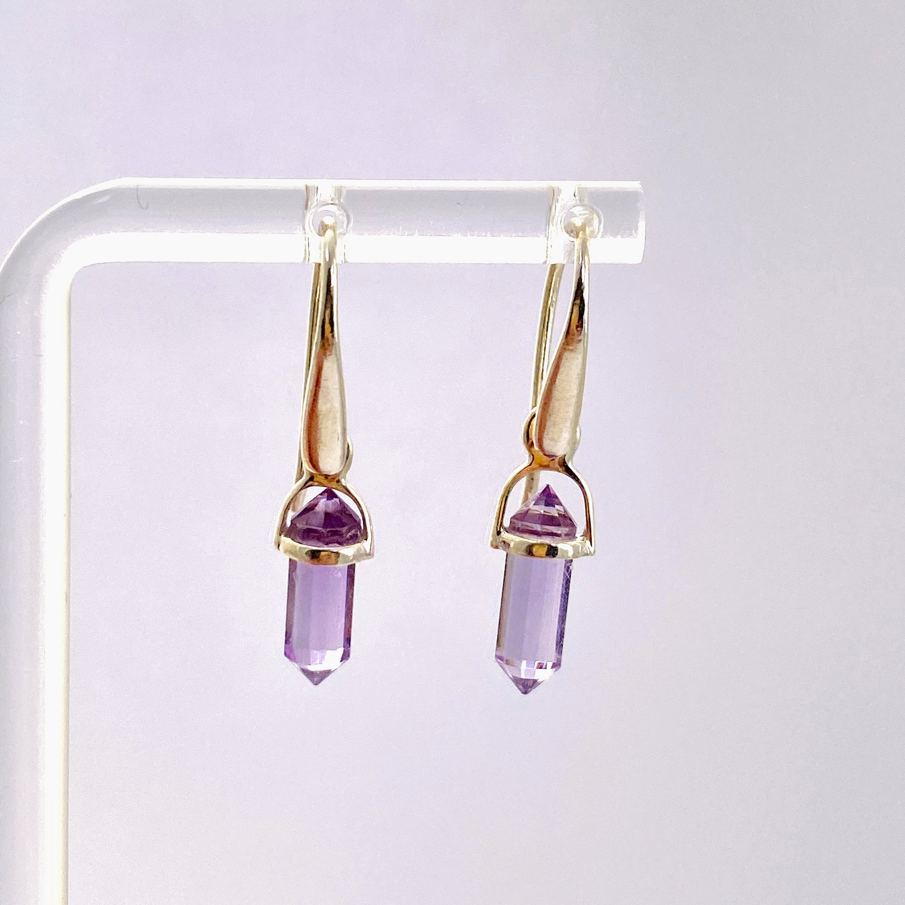 Gemstone Petite Double Point Earrings PEGJ308 - Elegant Dainty Stud Earrings for Women | Perfect for Daily Wear, Office & Special Occasions