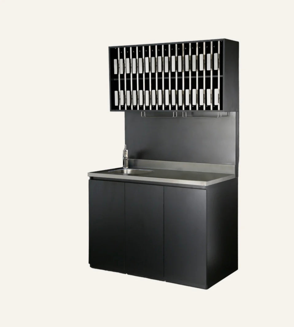 Prima Salon Color Bar & Wash Sink - Professional Hair Color Mixing Station with Deep Bowl for Salons & Barbershops - Perfect for Hair Coloring, Washing & Styling Services