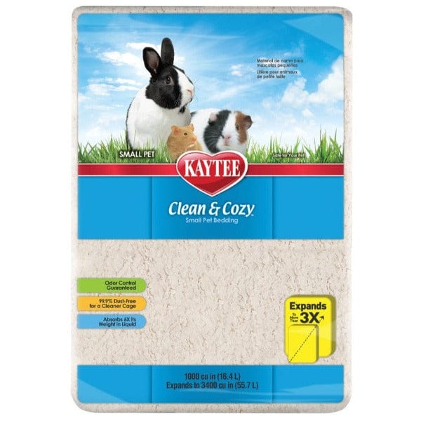 Kaytee Clean & Cozy White Small Animal Bedding - Ultra Absorbent & Odor Control for Hamsters, Guinea Pigs & Rabbits - Perfect for Cages, Habitats & Pet Homes