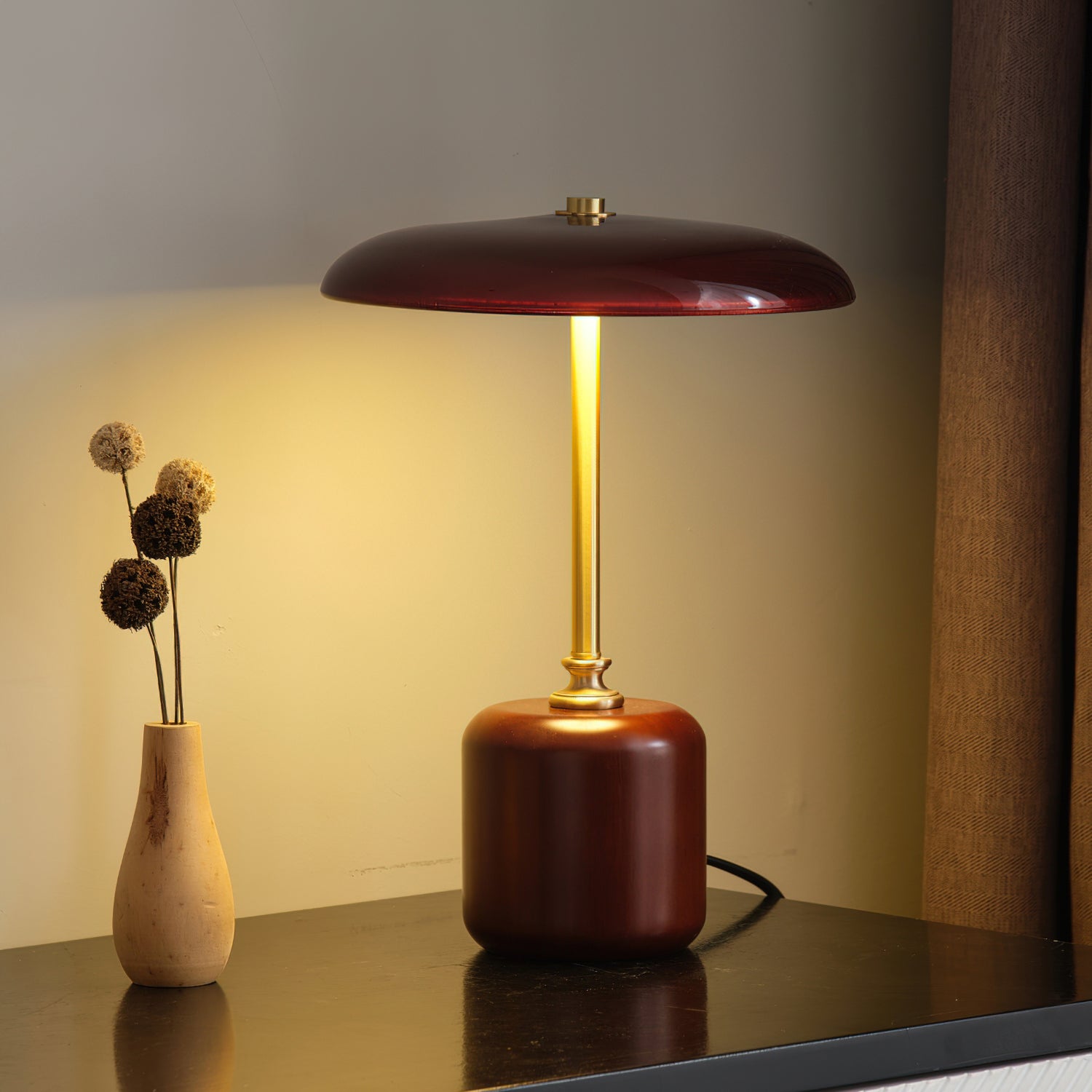 Alaula Modern LED Table Lamp with USB Port - Adjustable Brightness for Bedroom, Living Room & Office Desk Lighting