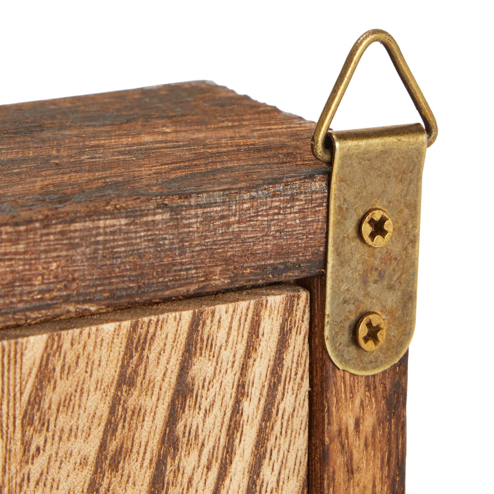 Juvale Rustic Wooden Wedding Card Box - 7 x 7 Inch Honeymoon Fund Box for Wedding Reception Decorations - Perfect for Bridal Showers, Anniversary Gifts & Cash Gift Collection