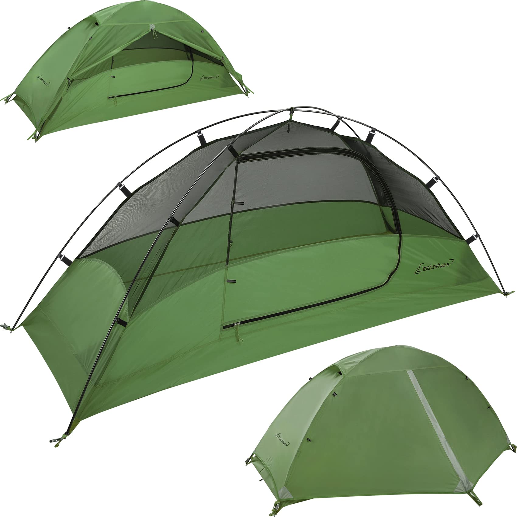 Clostnature Ultralight 1-Person Backpacking Tent - Compact Solo Hiking Tent for Outdoor Adventures, Camping & Travel | Waterproof & Windproof Design for Mountain Climbing, Backpacking & Wilderness Exploration