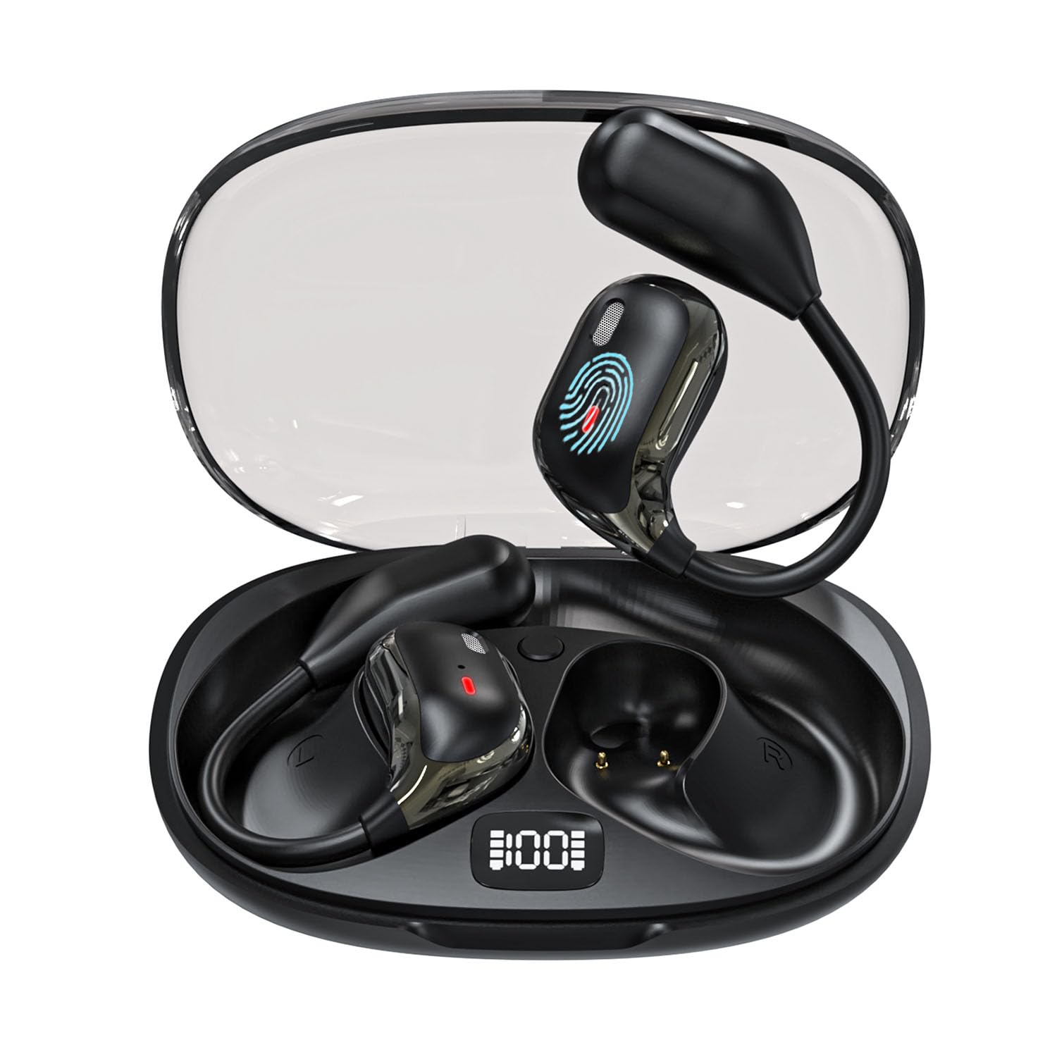 AI Translation Earbuds with 144 Languages Real-Time Bluetooth Translator - Wireless Earbuds for iPhone & Android - Perfect for Travel, Business Meetings & International Communication