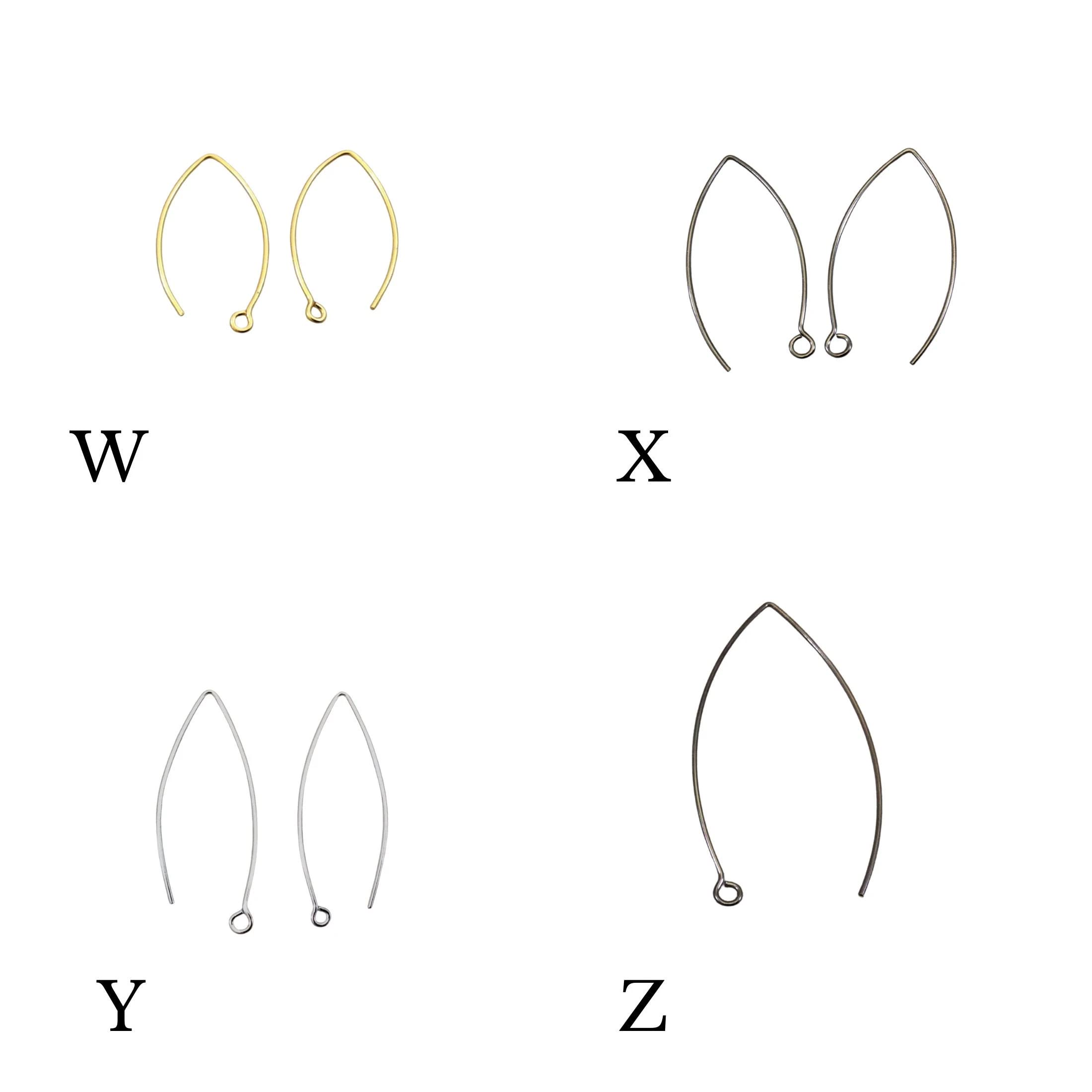 Elegant Marquise Shape Rose Gold Ear Wires - 20 Gauge, 30mm for Handmade Jewelry Making & DIY Earring Design - Perfect for Dangling Earrings, Hook Wires, and Craft Projects