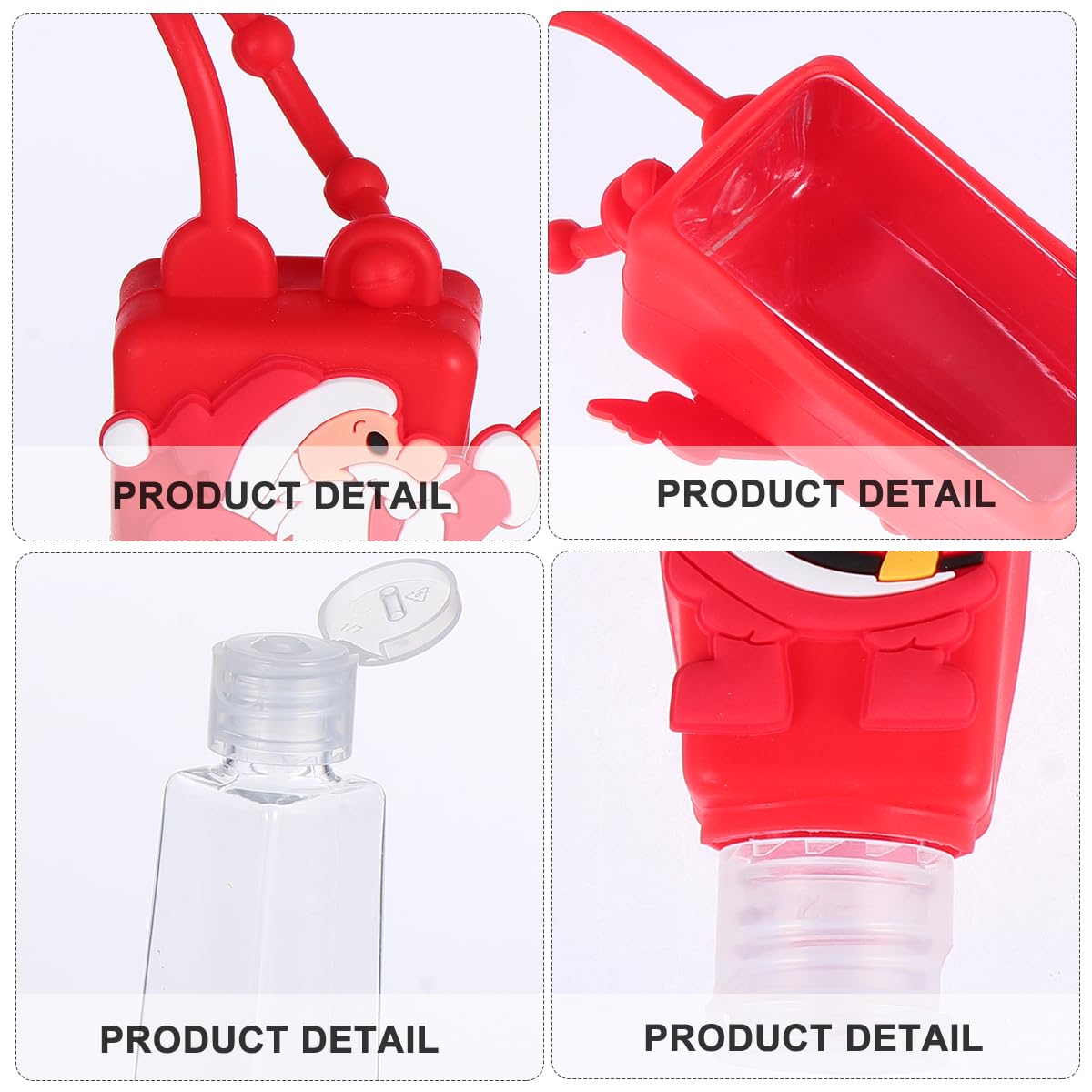 10PCS Christmas Travel Keychain Bottles - Refillable Squeeze Containers with Hand Holder for Kids & Adults | Perfect for Holiday Travel, Gifts & On-the-Go Essentials