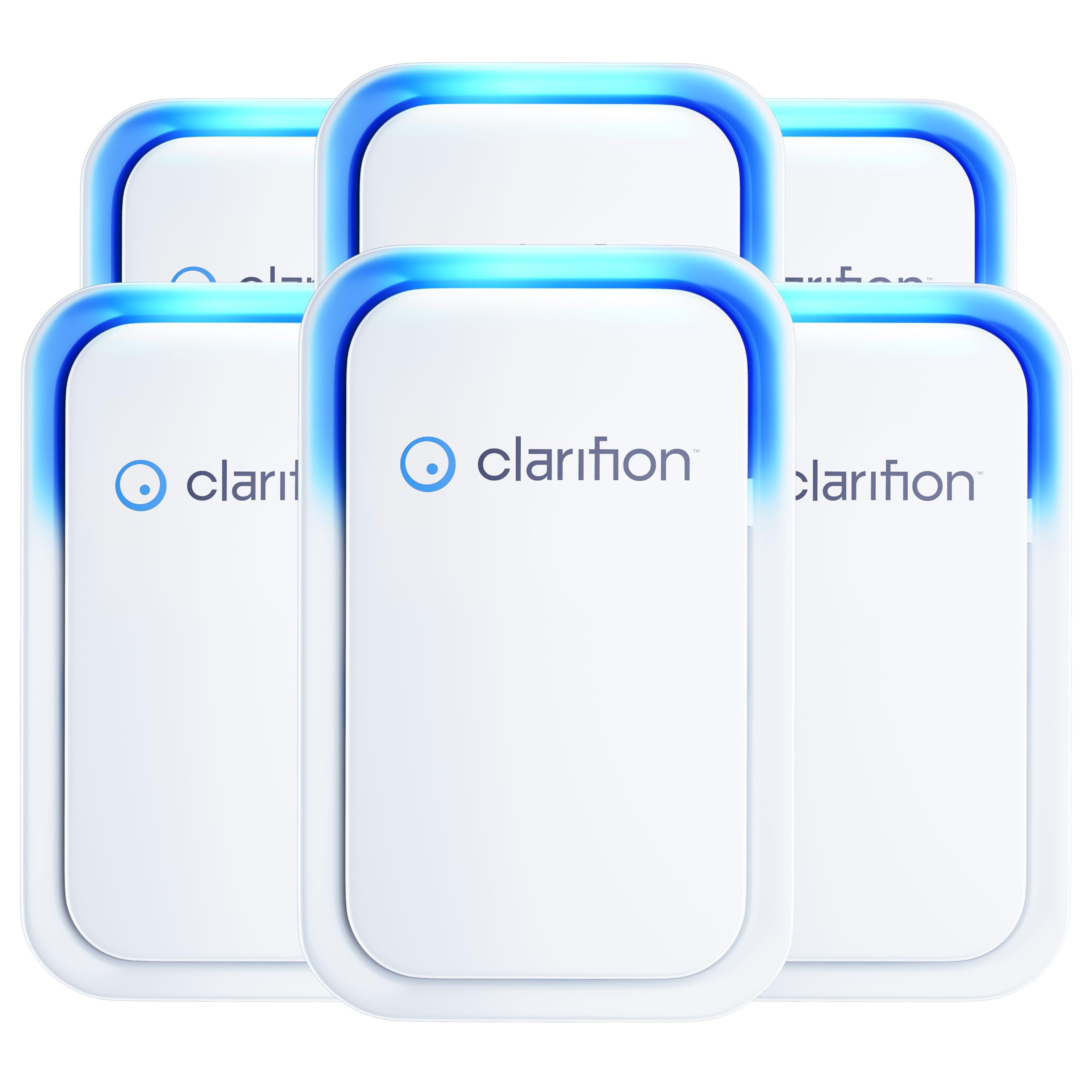 Clarifion - 6 Pack Air Ionizers for Home, Negative Ion Air Purifier, Quiet Portable Air Freshener for Bedroom, Office, Kitchen - Eliminates Odors, Smoke, Dust & Pet Dander | Perfect for Allergy Relief & Fresh Indoor Air