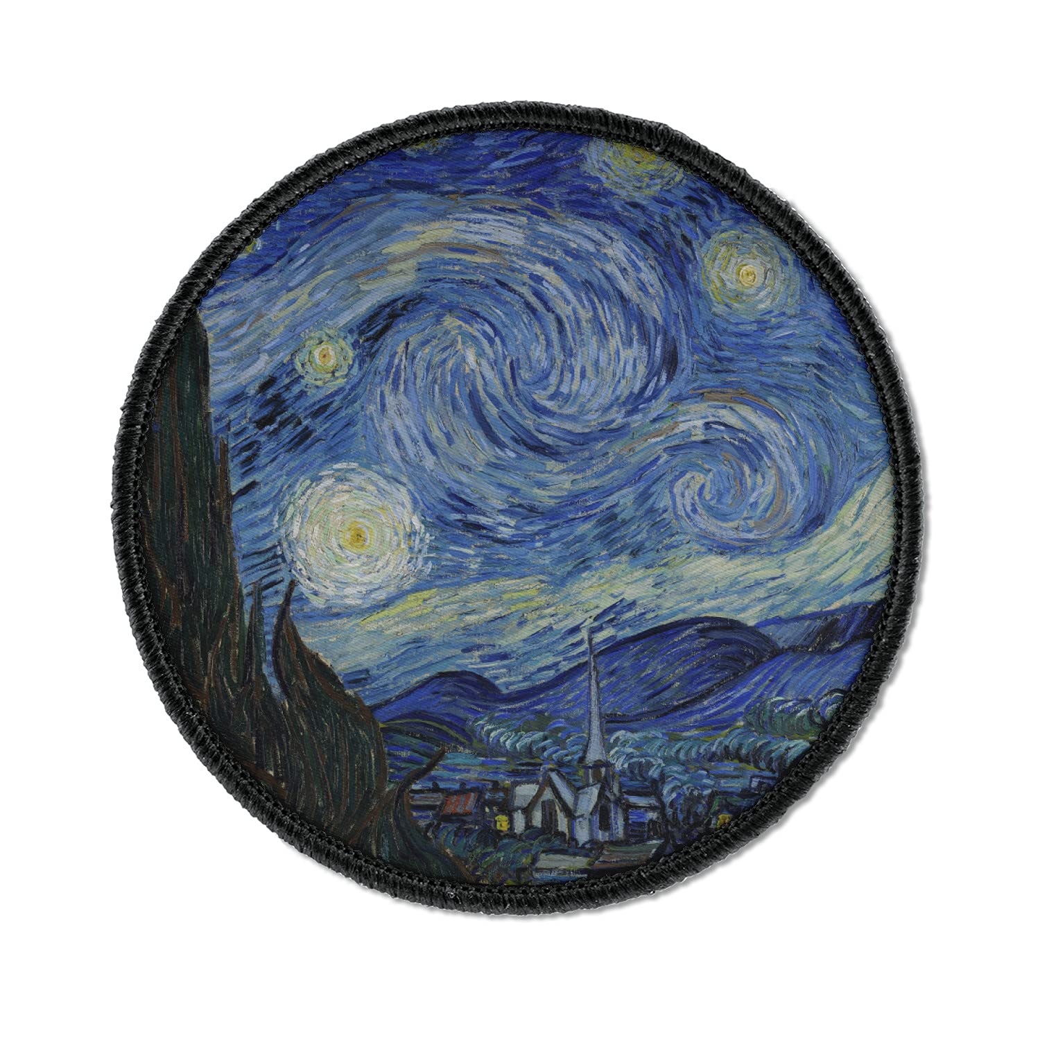 Van Gogh Starry Night Iron On Patch - Embroidered Round Sew On Badge for Jackets, Bags & DIY Crafts - Perfect for Art Lovers & Van Gogh Fans