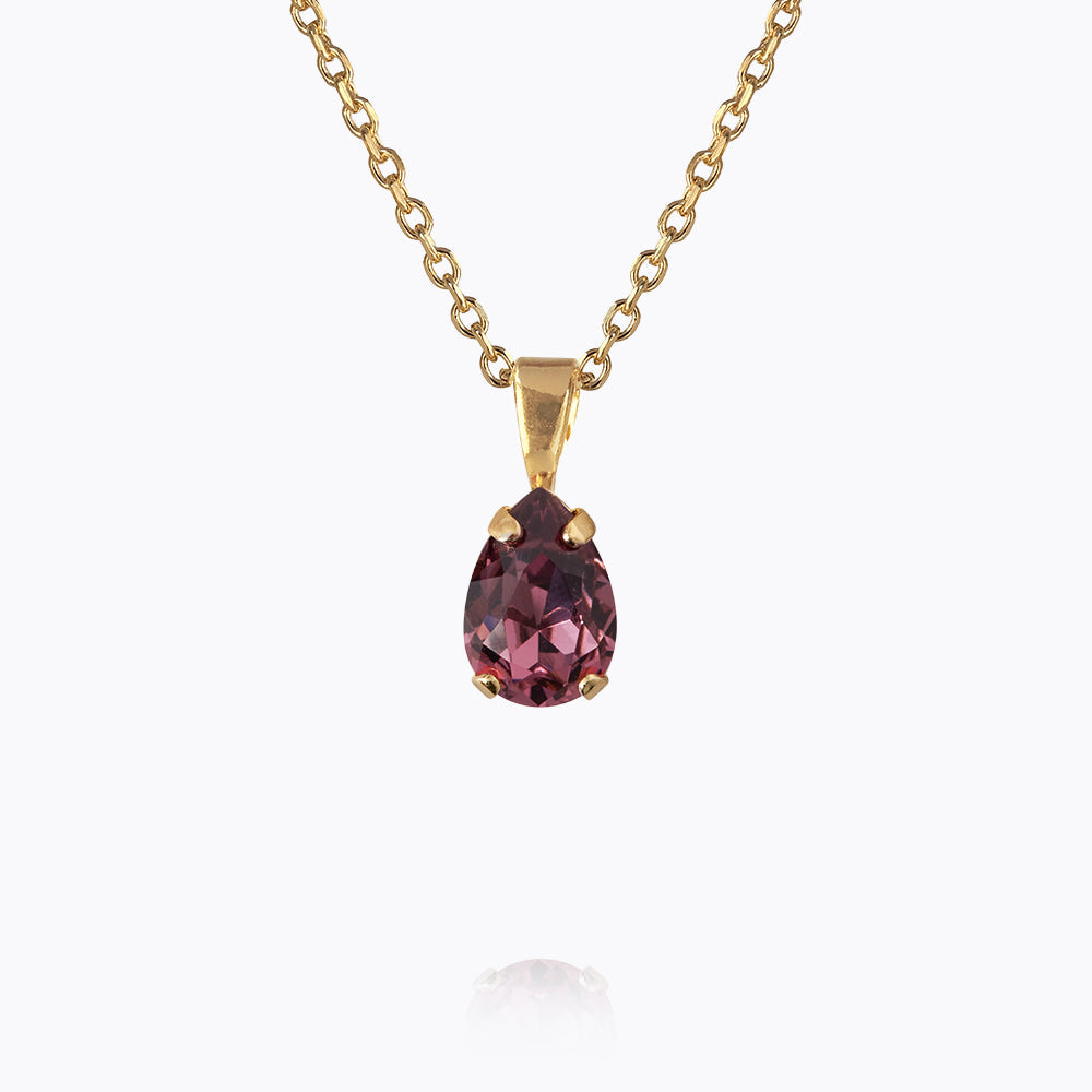 Elegant Petite Drop Necklace with Iris Design - Perfect for Weddings, Parties & Everyday Wear