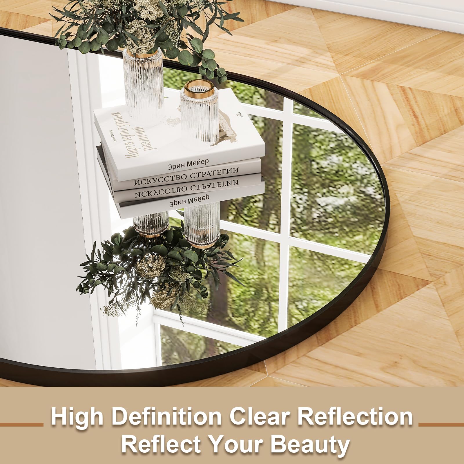 HARRITPURE 28x71 Inch Full Length Mirror with Aluminum Alloy Frame - Large Floor Standing Body Mirror for Bedroom, Living Room, Bathroom - Perfect for Home Decor, Outfit Check & Yoga Practice