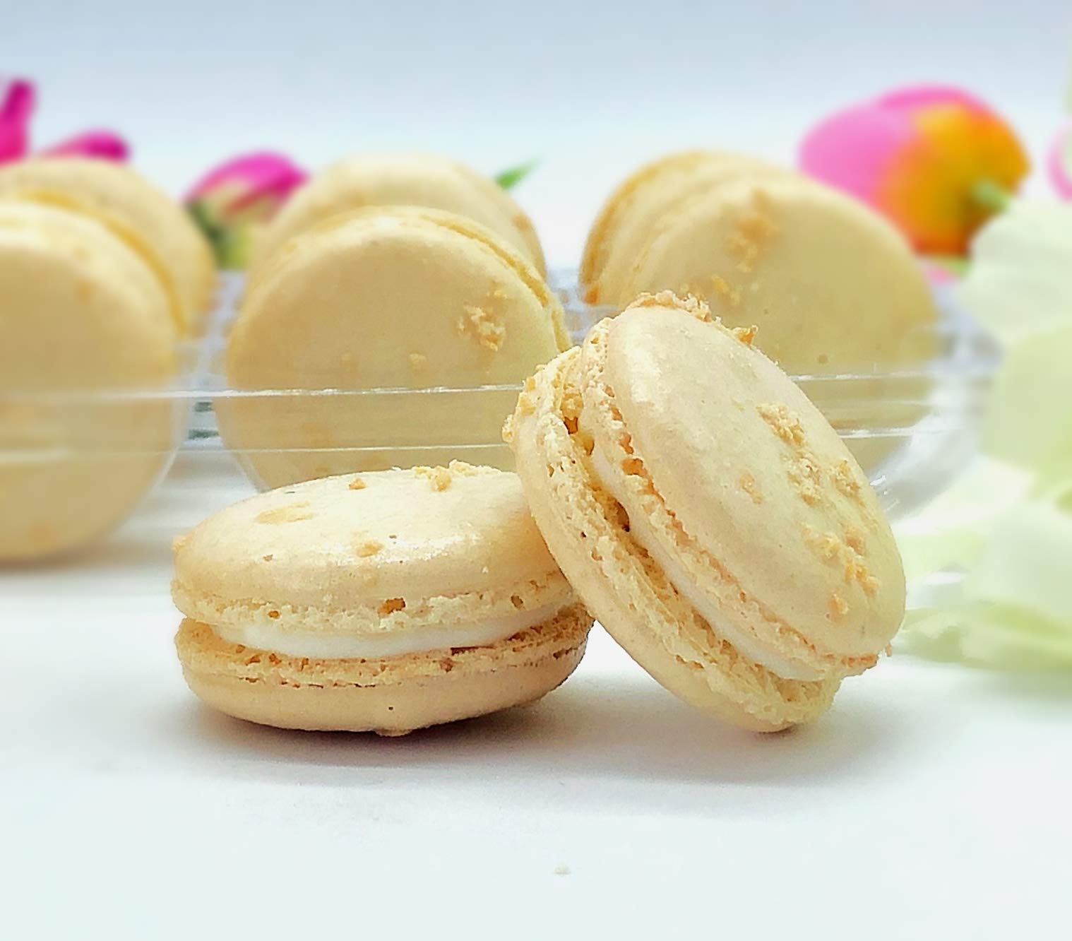 12 Pack Gluten Free French Macarons | Tropical Flavor Assortment | Perfect for Parties, Gifts & Dessert Tables