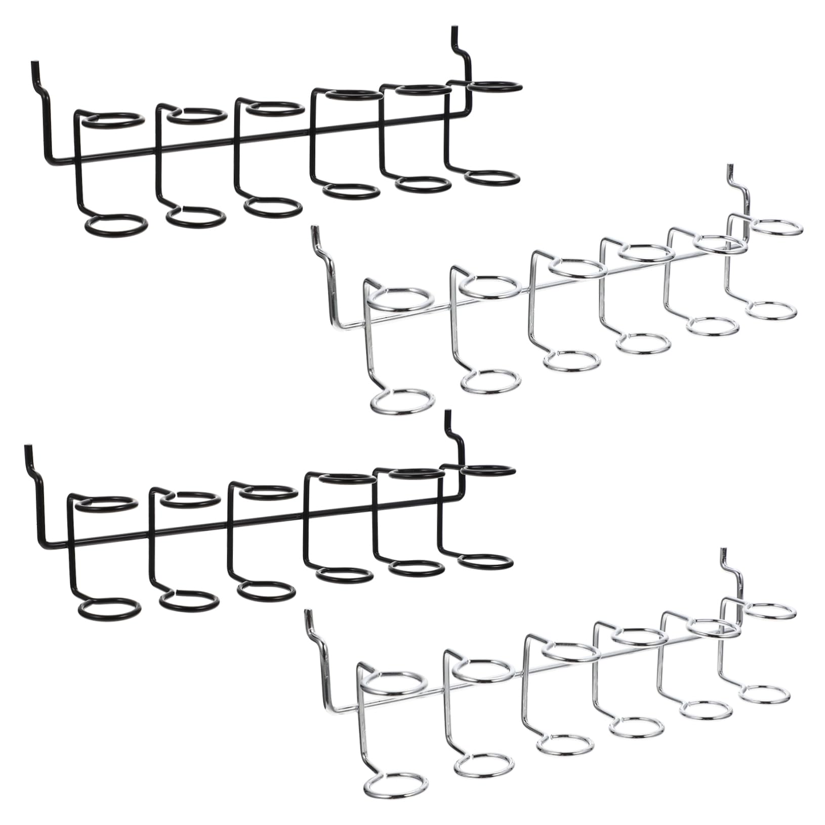 Alipis 4-Piece Pegboard Screwdriver Holder Set - Metal Wall Mount Tool Organizer for Hand Tools, Clothing Rack & Floating Shelves - Perfect for Garage, Workshop & Home Organization