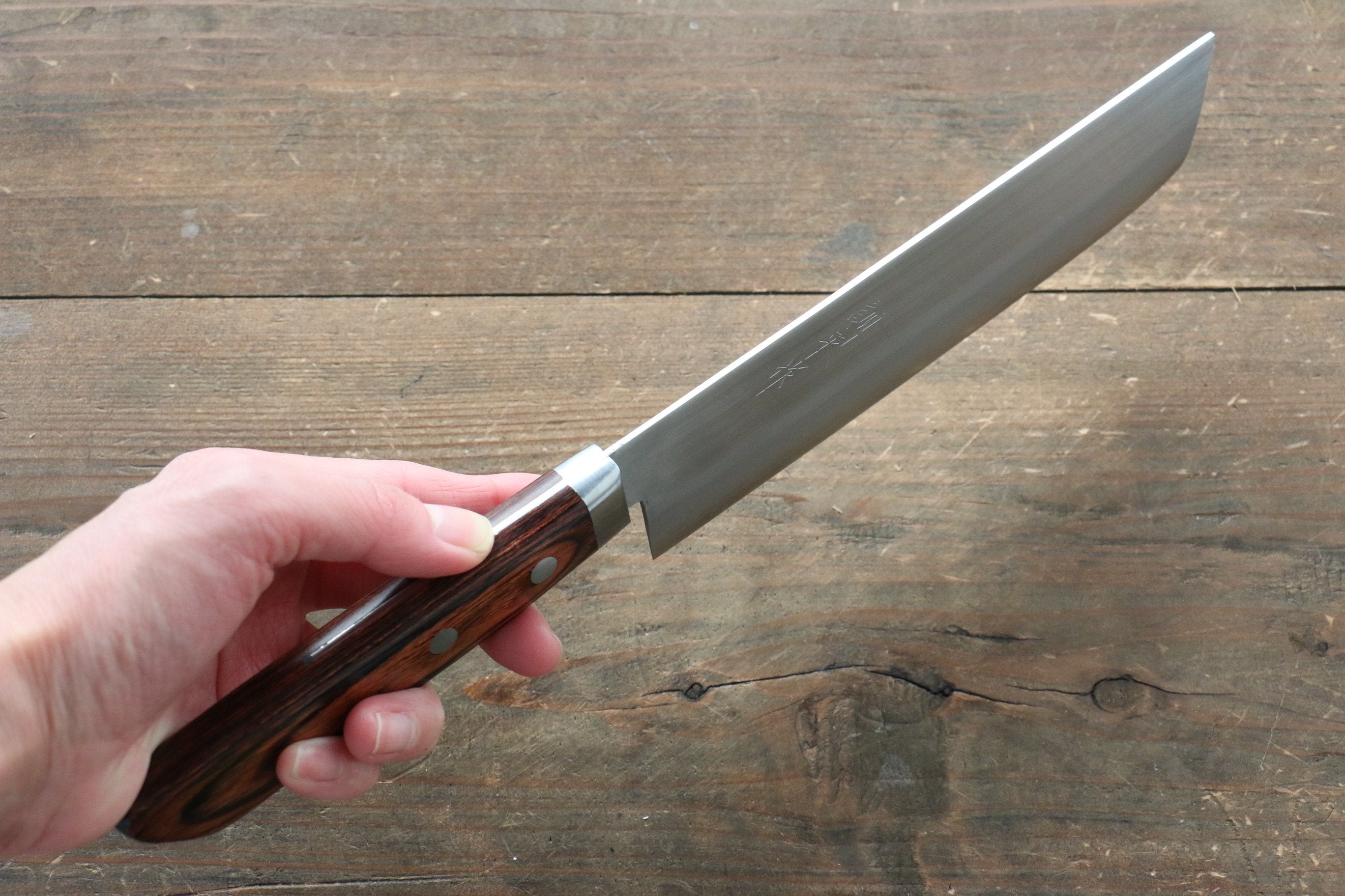 Premium Kunihira VG1 Migaki Finished Usuba 165mm Japanese Kitchen Knife with Mahogany Handle - Professional Chef Knife for Sushi, Vegetables & Precision Cutting