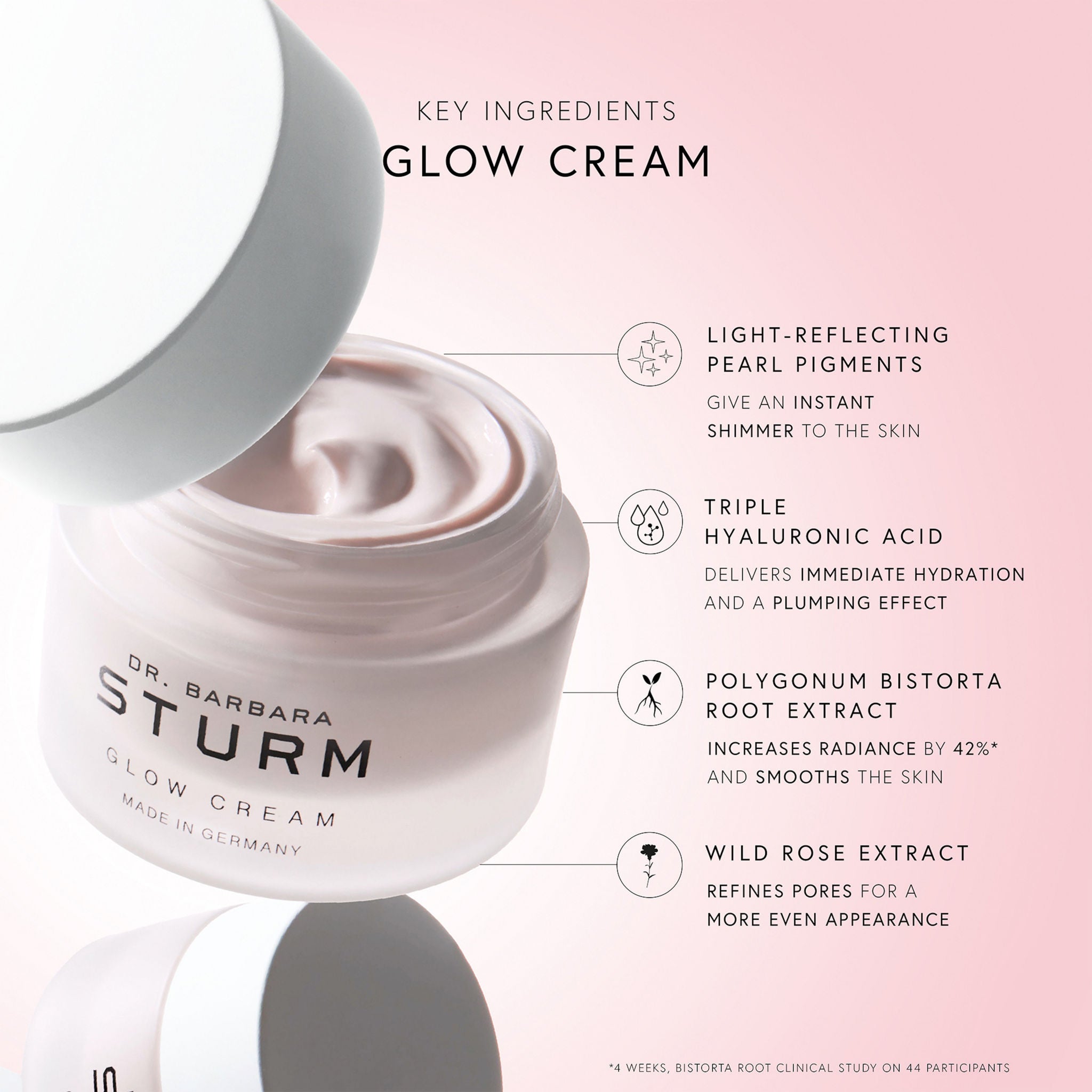 Dr. Barbara Sturm Glow Cream - Hydrating & Brightening Face Moisturizer for Radiant Skin | Day & Night Use for All Skin Types