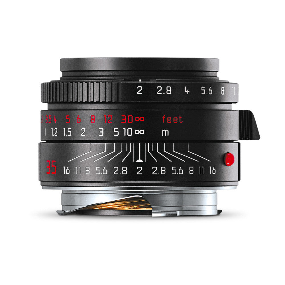 Leica Summicron M 35mm f/2.0 ASPH Black Chrome Finish Lens for Leica M Mount Cameras - Perfect for Street Photography, Portraits & Low Light Shooting