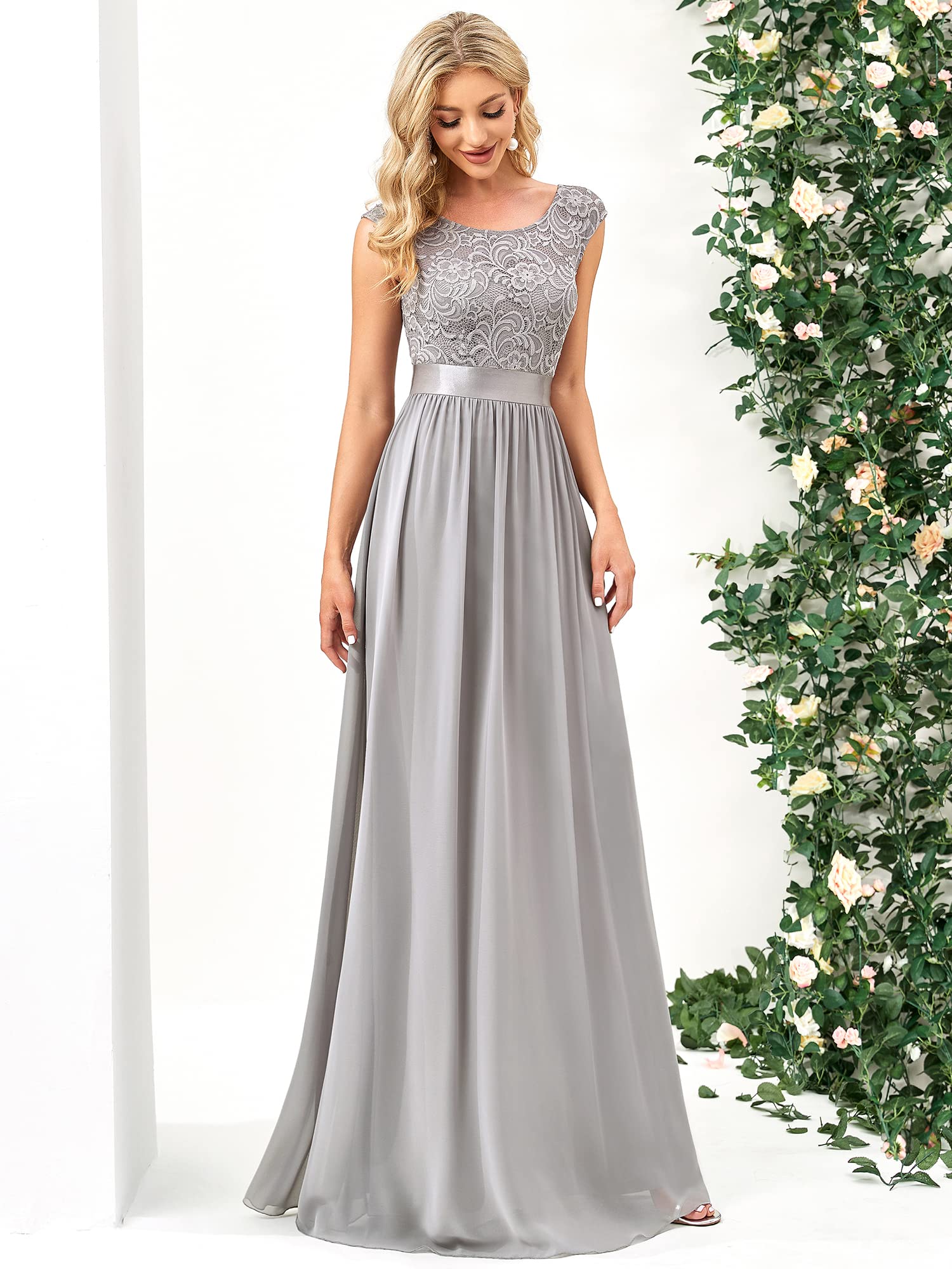 Ever-Pretty Women's Ruched Empire Waist Bridesmaid Dress 0646 - Elegant Formal Gown for Weddings, Prom & Special Occasions