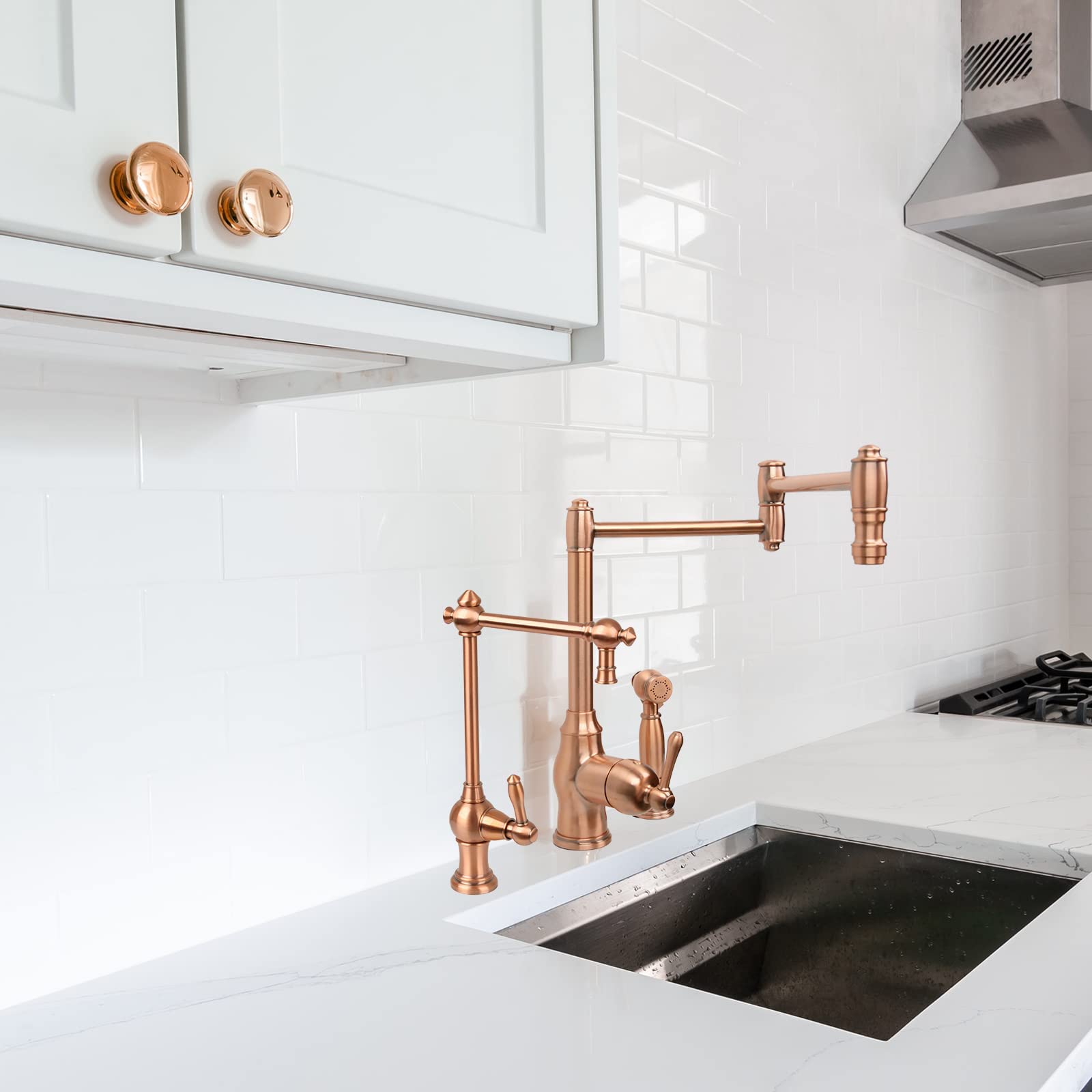 Akicon Single Handle Drinking Water Filter Faucet - Cold Water Purification System with Durable Copper Construction | Perfect for Kitchen Sink, RV, and Office Use