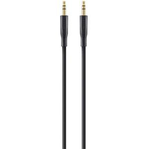 Belkin Gold-Plated 3.5mm Audio Cable 2M (6.6ft) - High-Quality Portable Aux Cord for Headphones, Speakers & Car Audio - F3Y117BT2M
