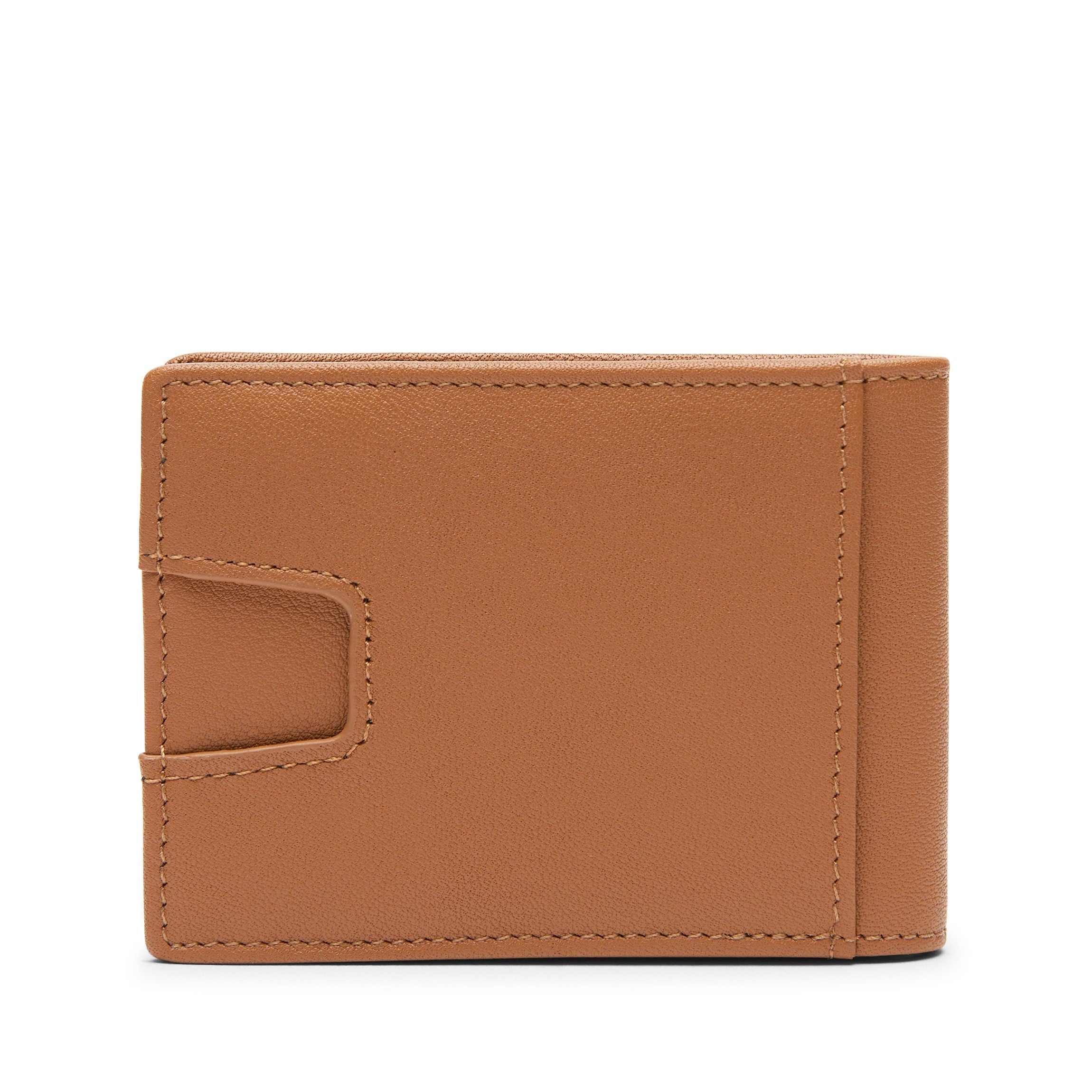 Slim RFID Blocking Utility Card Wallet - Genuine Leather Cognac Brown for Men & Women | Compact Minimalist Design for Travel, Business & Everyday Use