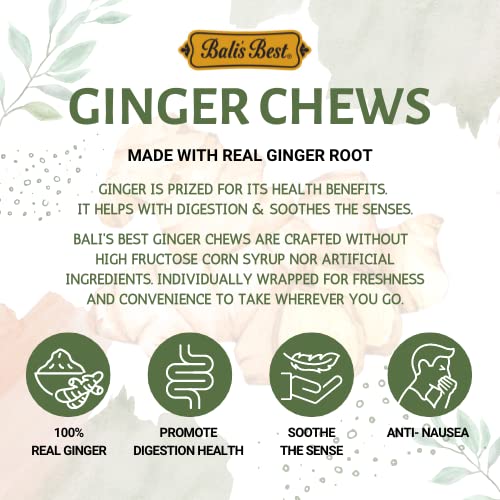 Bali's Best Ginger Chews - Zesty Lemon Flavor (2.2 LB Bulk Bag) | Sweet & Spicy Chewy Candies | Natural Ginger Candy for Digestion & Nausea Relief | Perfect for Office Snacks, Travel & Gift Baskets
