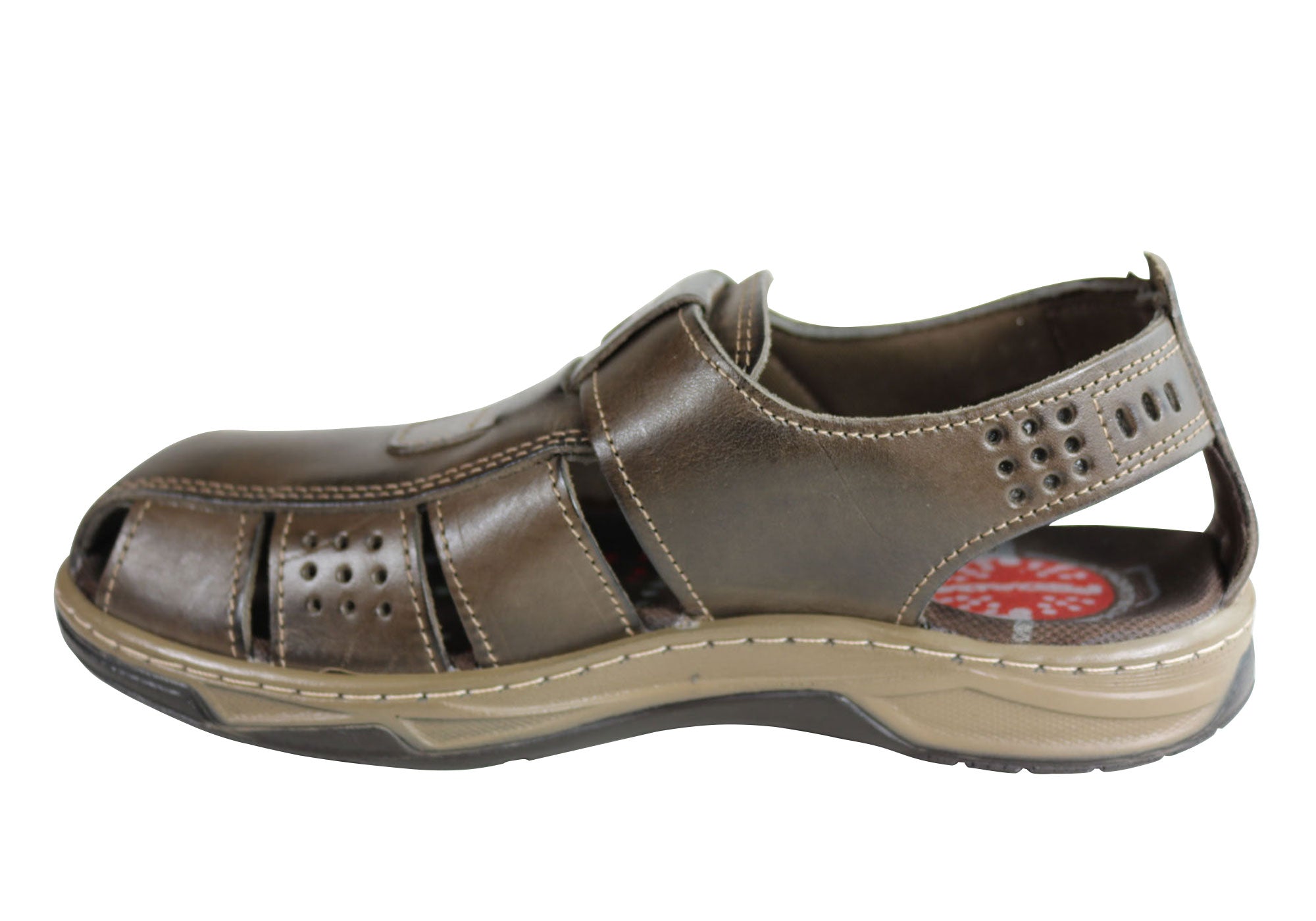 Premium Kent Men's Leather Sandals with Cushioned Comfort - Handcrafted in Brazil - Perfect for Beach, Travel & Summer Outdoor Activities