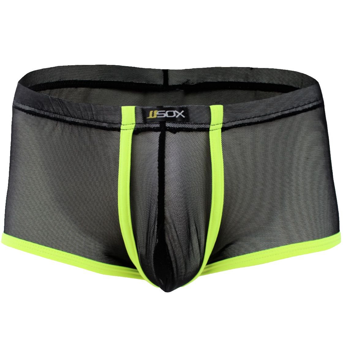 **Men's Sheer Mesh Transparent Boxer Briefs - Breathable Underwear for Comfort & Support - Perfect for Daily Wear, Sports & Lounge**