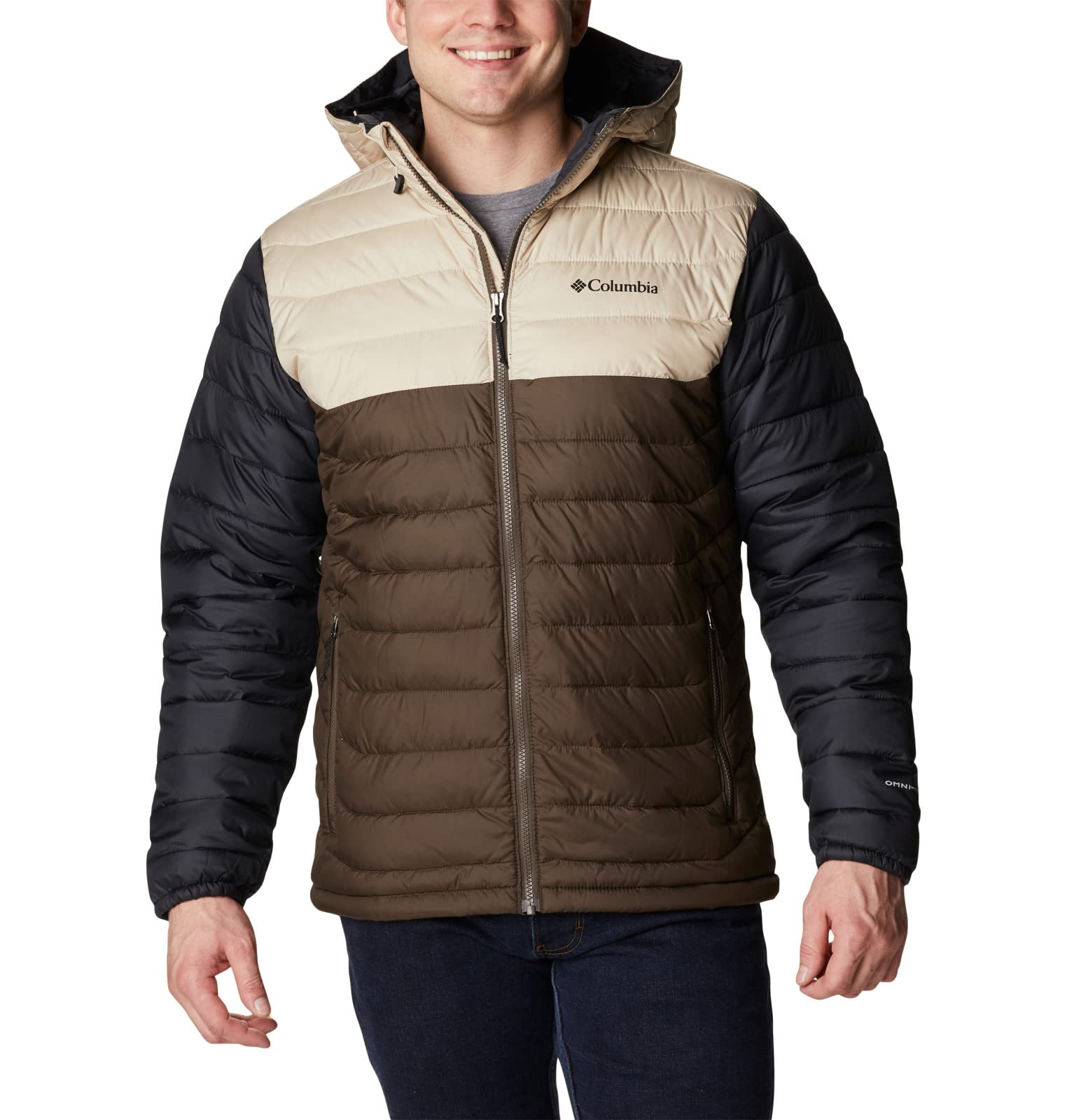 Columbia Men's Powder Lite Hooded Jacket - Lightweight Waterproof Winter Coat for Hiking, Skiing & Outdoor Activities