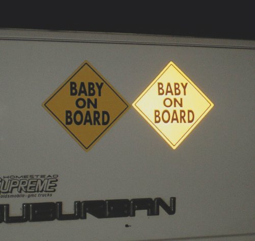 Baby On Board Car Magnet - Reflective Safety Sign for Vehicles | Perfect for Parents & New Drivers | Enhance Visibility & Safety on the Road