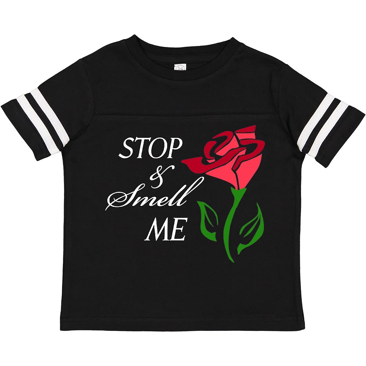 Inktastic Stop and Smell the Roses Stylized Floral Toddler T-Shirt - Cute Baby Girl Outfit for Playdates, Photos & Everyday Wear