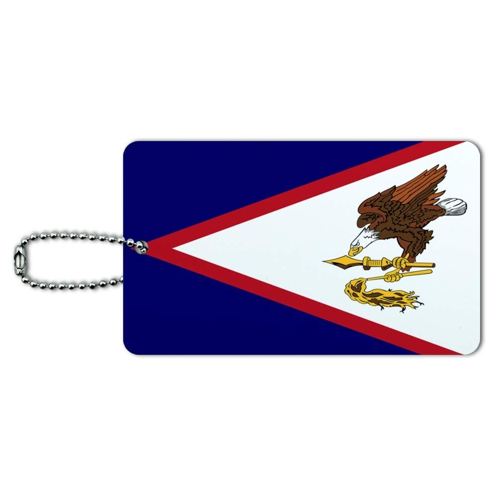 American Samoa US Territory Flag Luggage Tag - Durable Suitcase ID Card for Travel Bags | Perfect for Carry-Ons, Checked Luggage & Backpack Identification