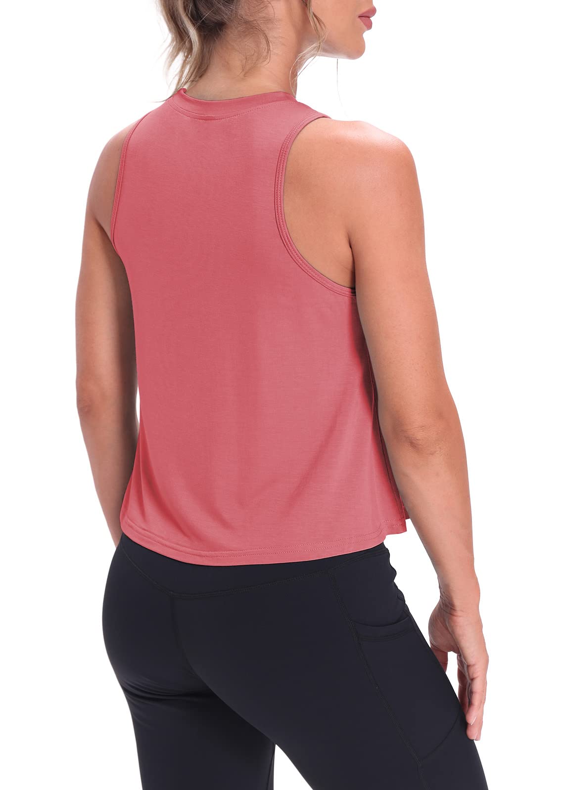 Women's Mippo Crop Tops - Breathable Workout Tank Tops for Yoga, Running & Gym | Flowy Athletic Shirts for Summer & Active Lifestyle