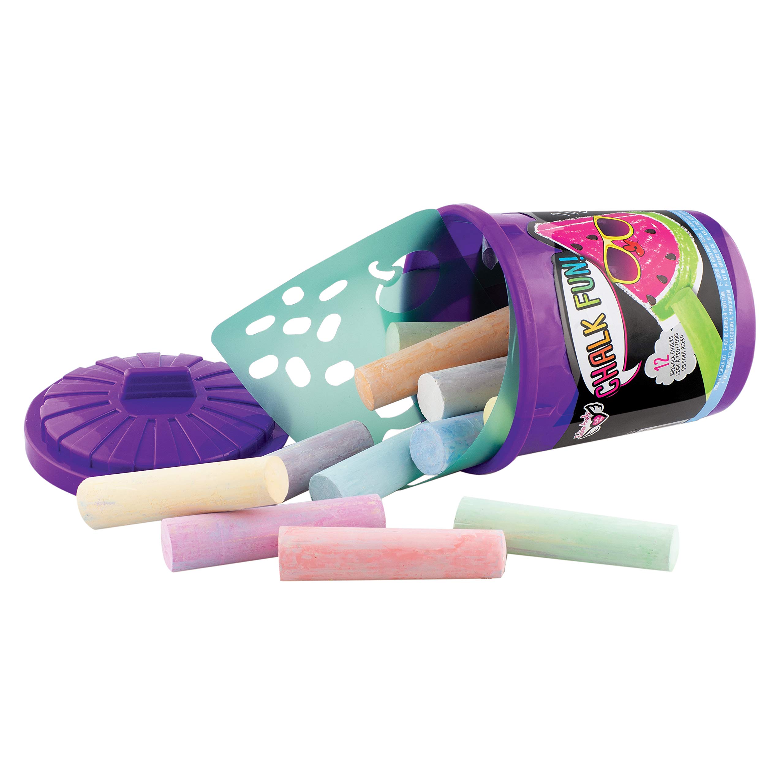 Fashion Angels Garbage Can of Chalk Fun Crafting Kit - Multicolor Chalk Art Set for Kids, DIY Creative Drawing & Craft Projects - Perfect for Birthday Parties, Classroom Activities & Outdoor Fun