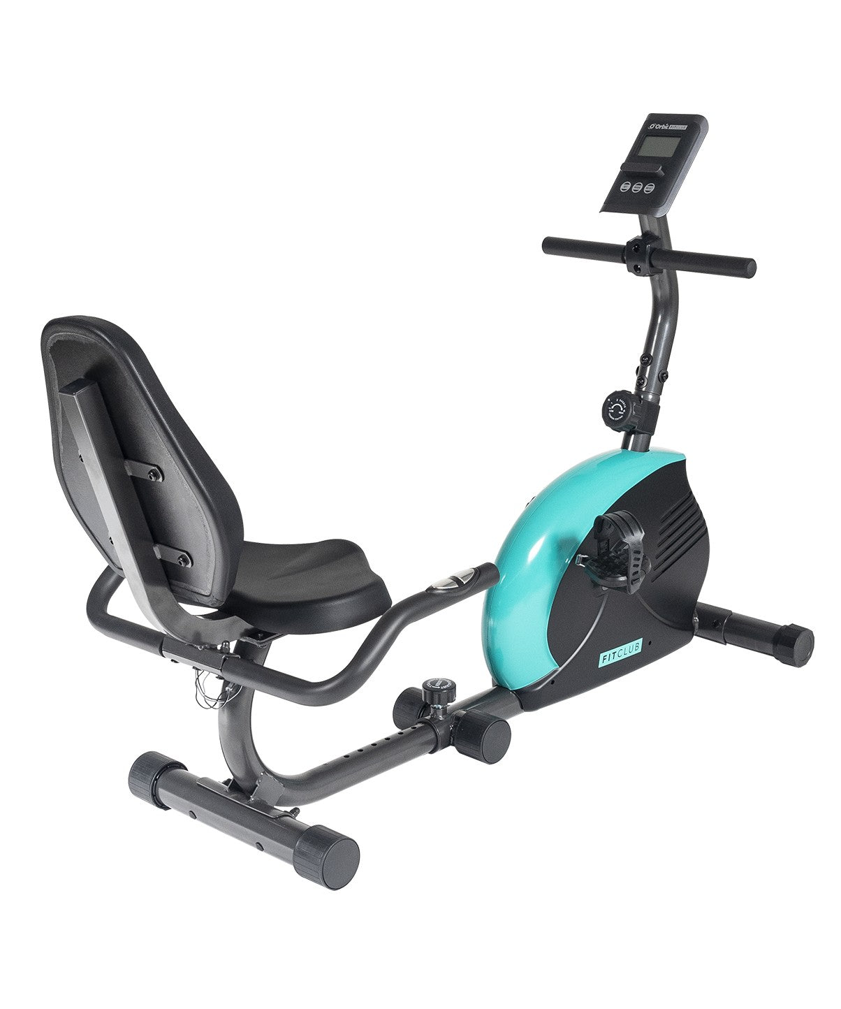 FitClub Recumbent Exercise Bike for Home Gym - Comfortable Indoor Cycling Bike with Adjustable Seat & LCD Display - Perfect for Seniors, Physical Therapy & Low-Impact Cardio Workouts