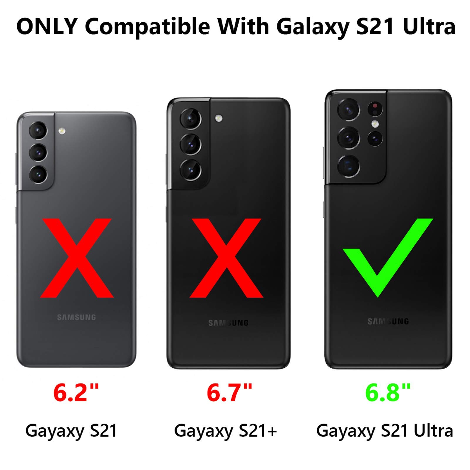 Premium Galaxy S21 Ultra Wallet Case - 4 Card Holder Flip Cover with Dual Layer Protection | Hybrid Hard Shell & Bumper Armor Design | Rose Gold | Perfect for Business, Travel & Everyday Use (Samsung S21 Ultra 6.8