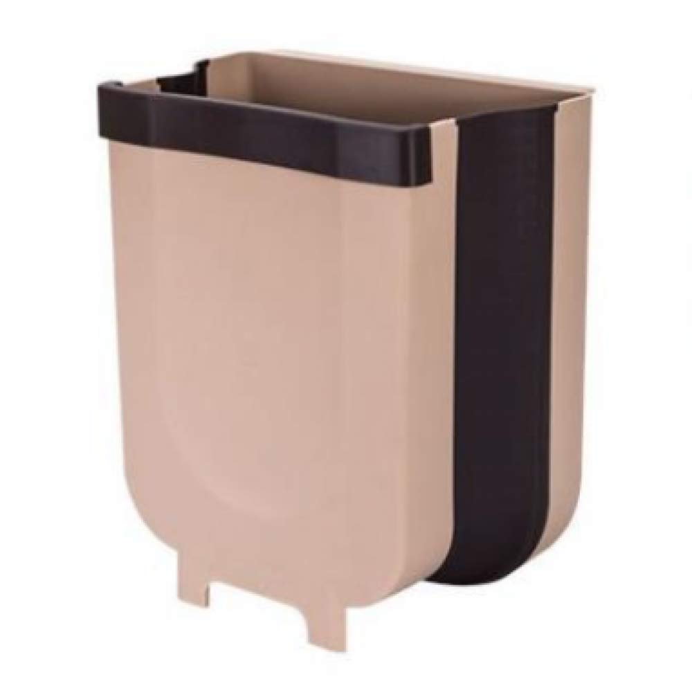 Foldable Wall Mounted Trash Can - Compact Kitchen & Bathroom Waste Bin with Hanging Design for Small Spaces - Perfect for Dorm, Car, Bedroom, and Office Use