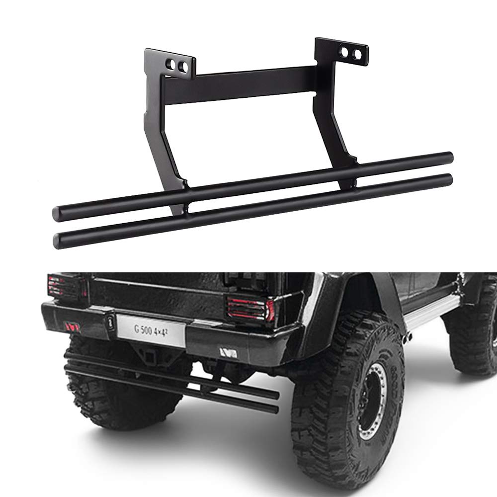 INJORA Heavy Duty Metal Rear Bumper for 1:10 Scale RC Crawler - Compatible with TRX4, TRX6, G500, G63 6X6 Models (Black) | Off-Road Protection & Custom Upgrade for RC Enthusiasts