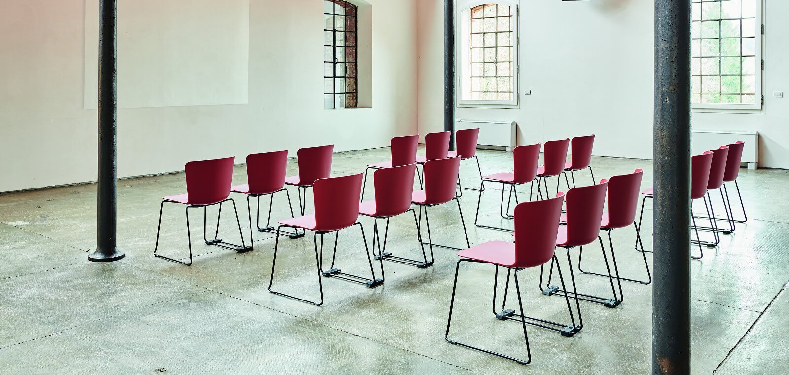 Midj Calla S M_T PP Chair - Modern Plastic Stackable Chair for Home, Office, or Outdoor Use - Perfect for Dining, Conference, and Patio Settings