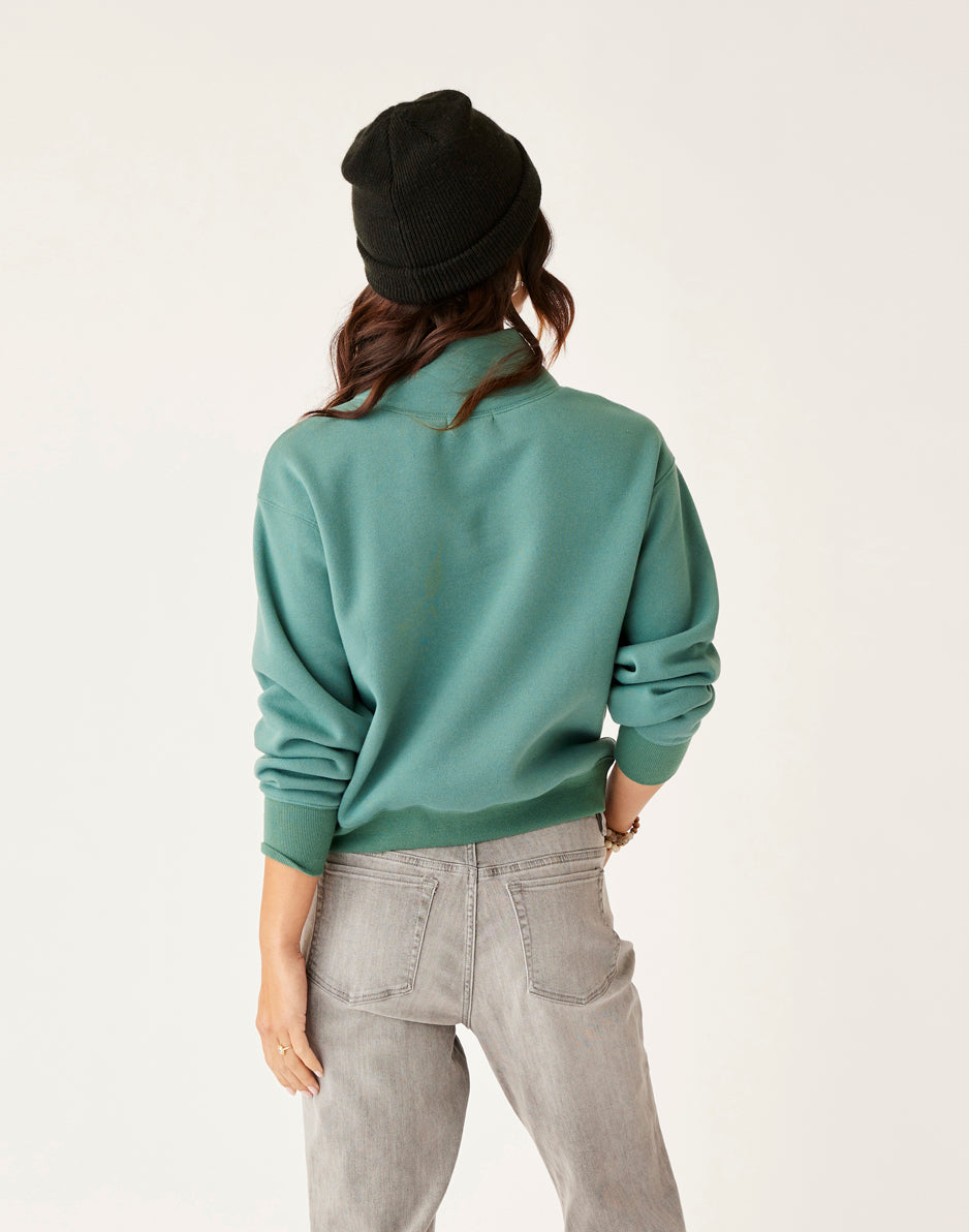 Lennox Fleece Top for Women - Soft & Warm Forest Green Pullover - Perfect for Hiking, Camping & Outdoor Adventures