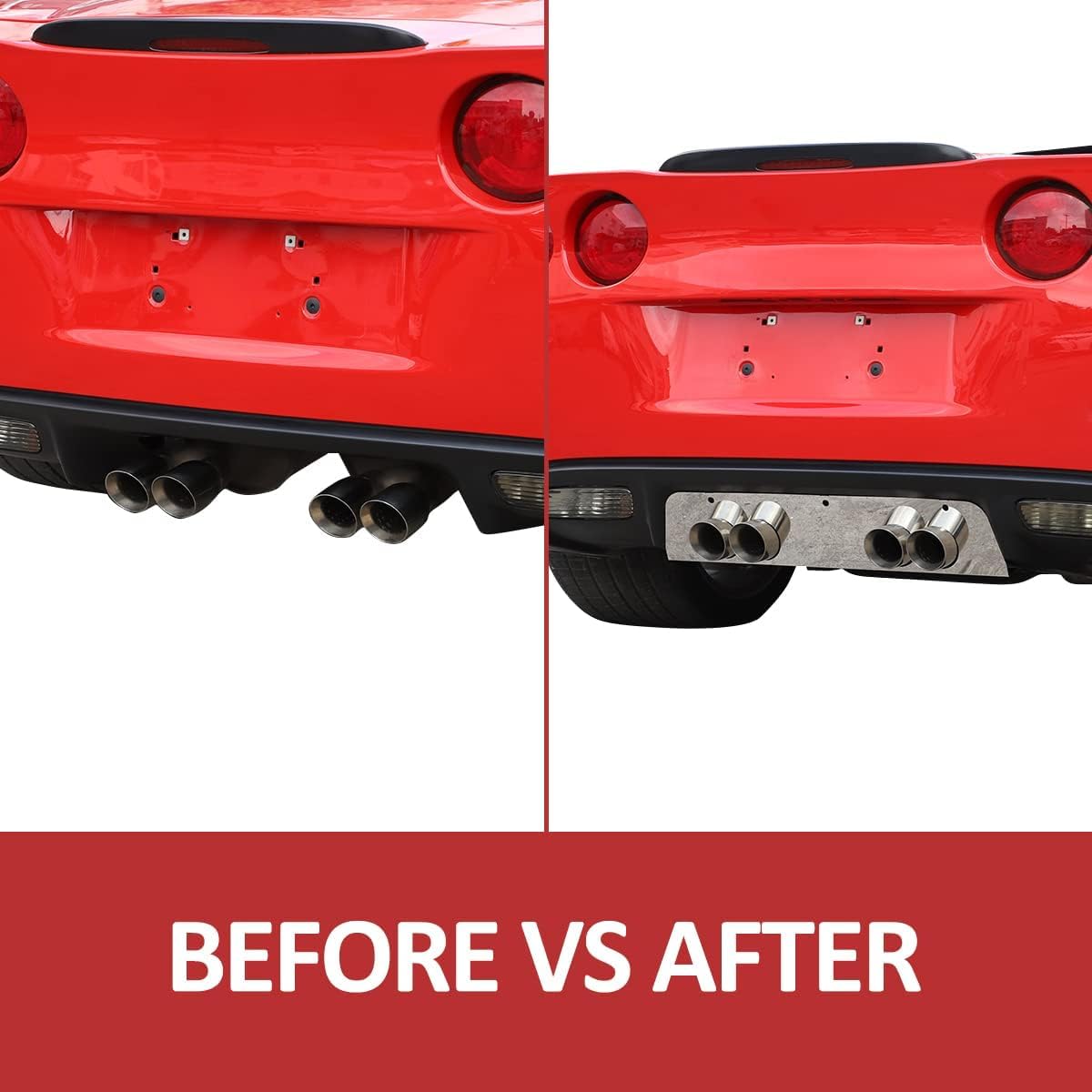 Stainless Steel Engine Bay Side Panel Cover for Chevrolet Corvette C6 2005-2013 | Hood Engine Trim, Battery Baffle, Fuse Box Cover, Guide Channel & Alternator Cover | Interior Accessories & Tail Pipe Trim | Perfect for Car Shows & Engine Bay Customization